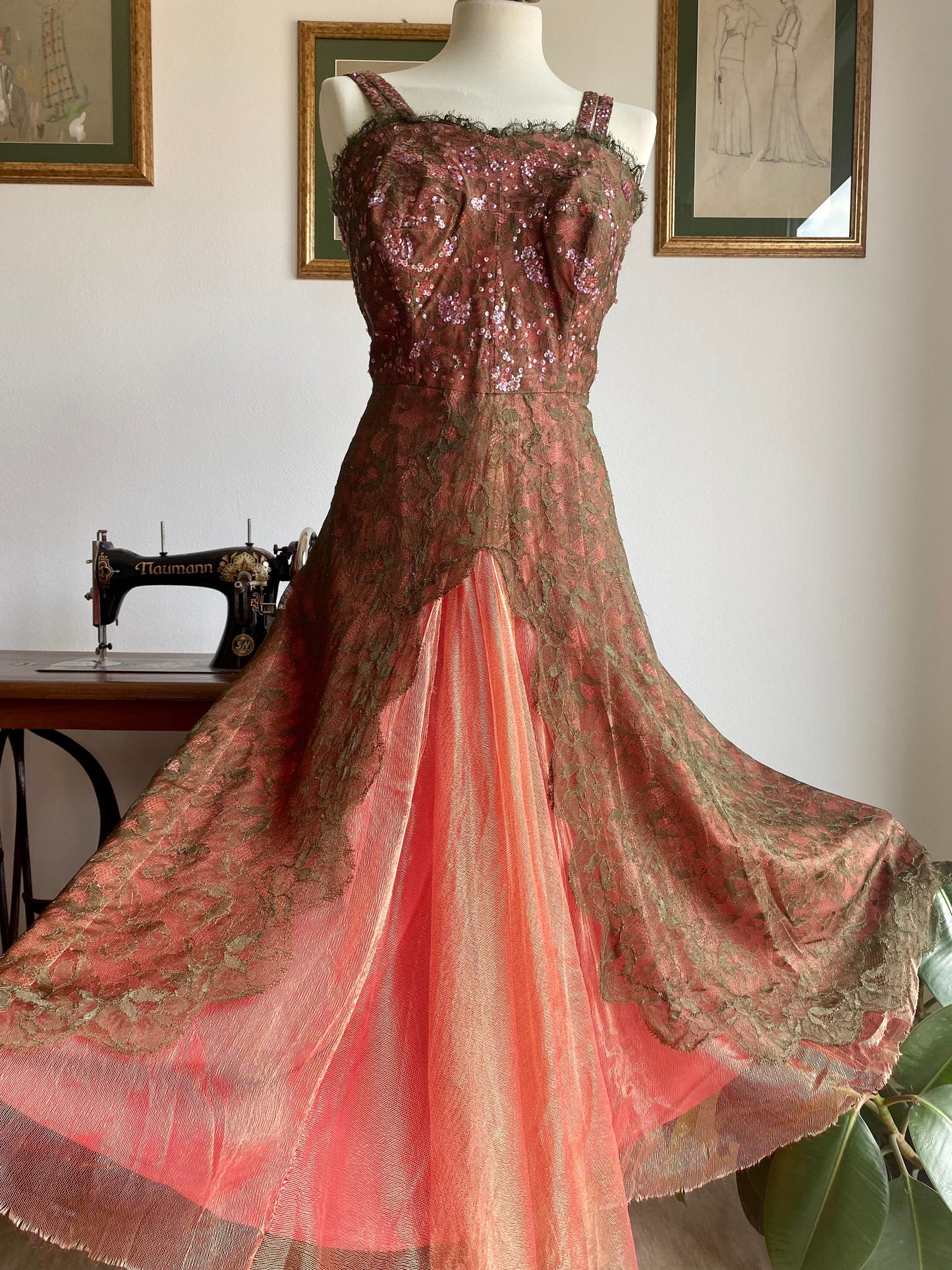 Abito anni '50 haute couture - TG. 46