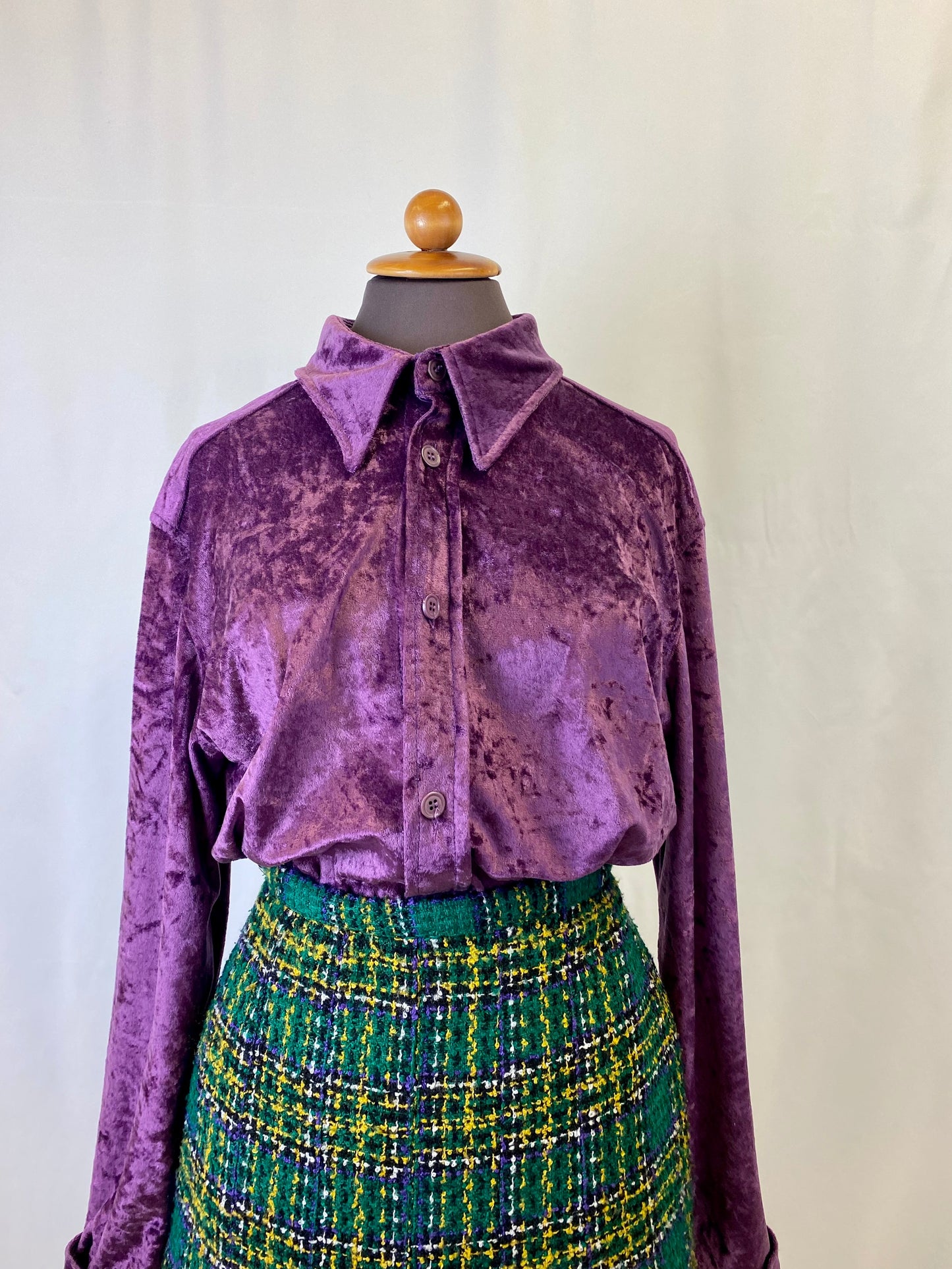Camicia anni ‘70 viola - TG. 46/48/50