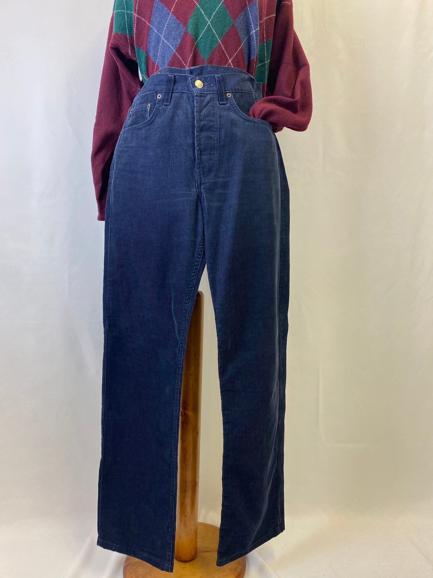 Pantaloni in velluto blu - TG. 42