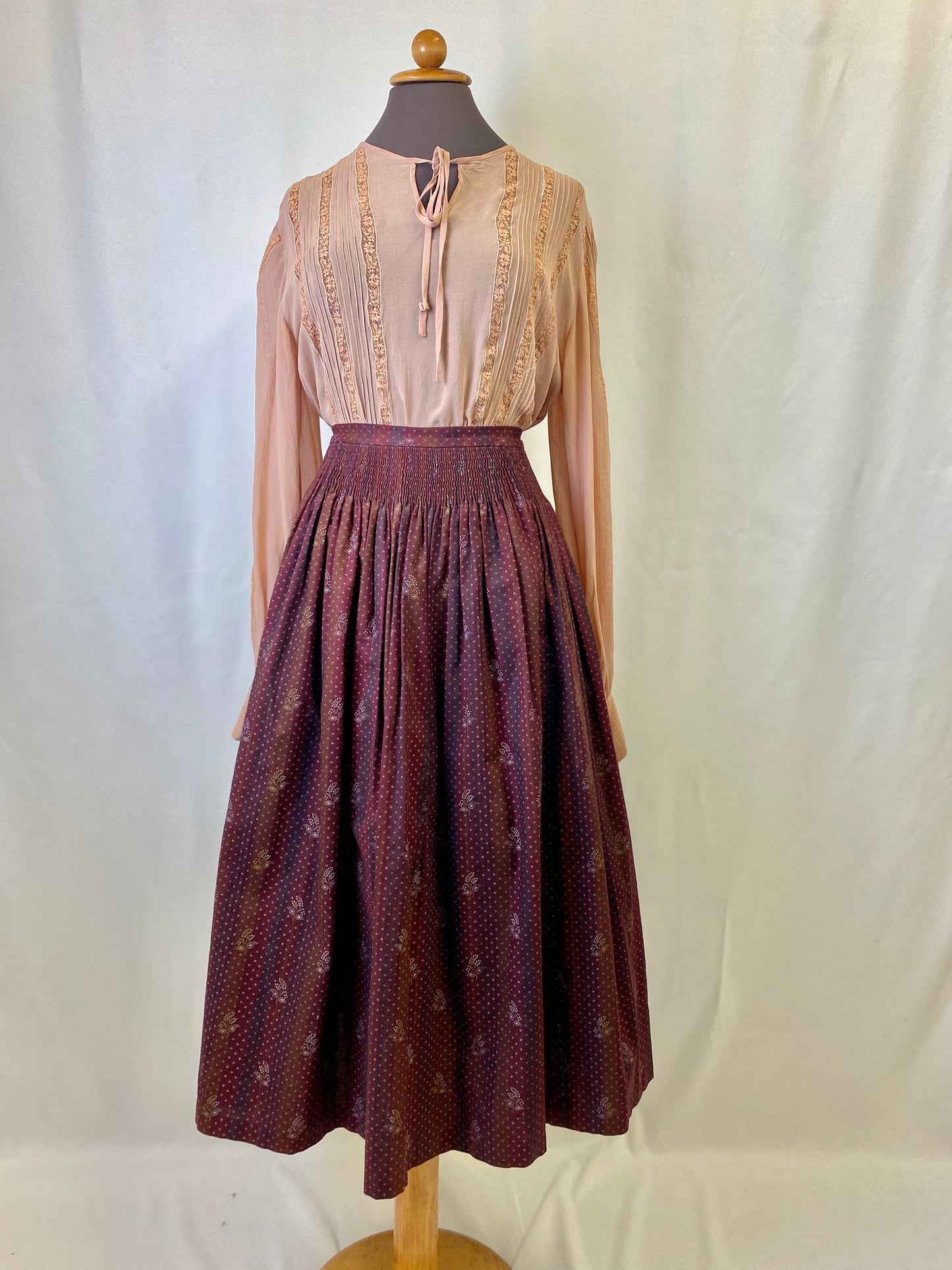 Gonna tirolese bordeaux - TG. 38/40