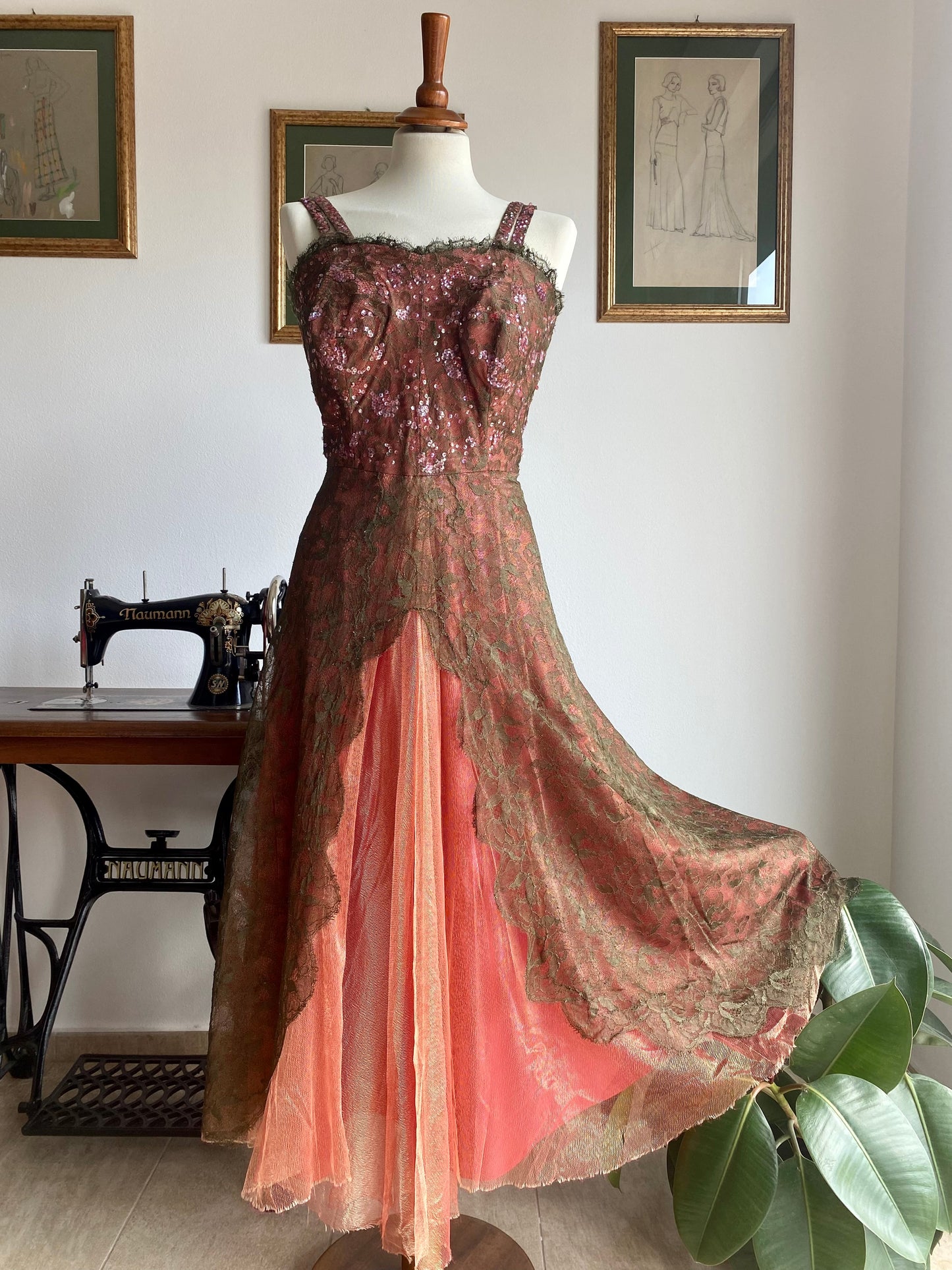 Abito anni '50 haute couture - TG. 46