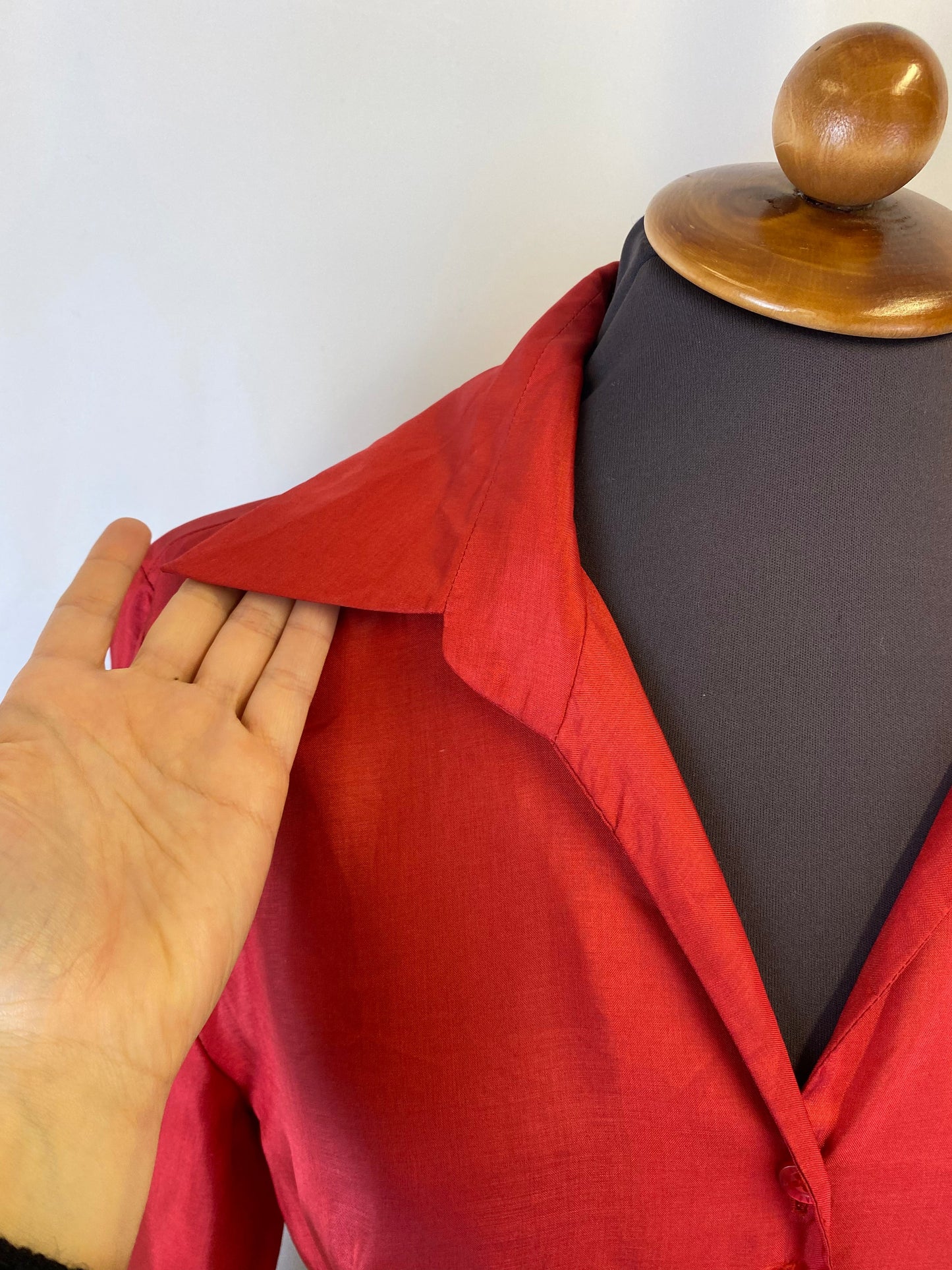 Camicia rossa in seta - TG. 40/42