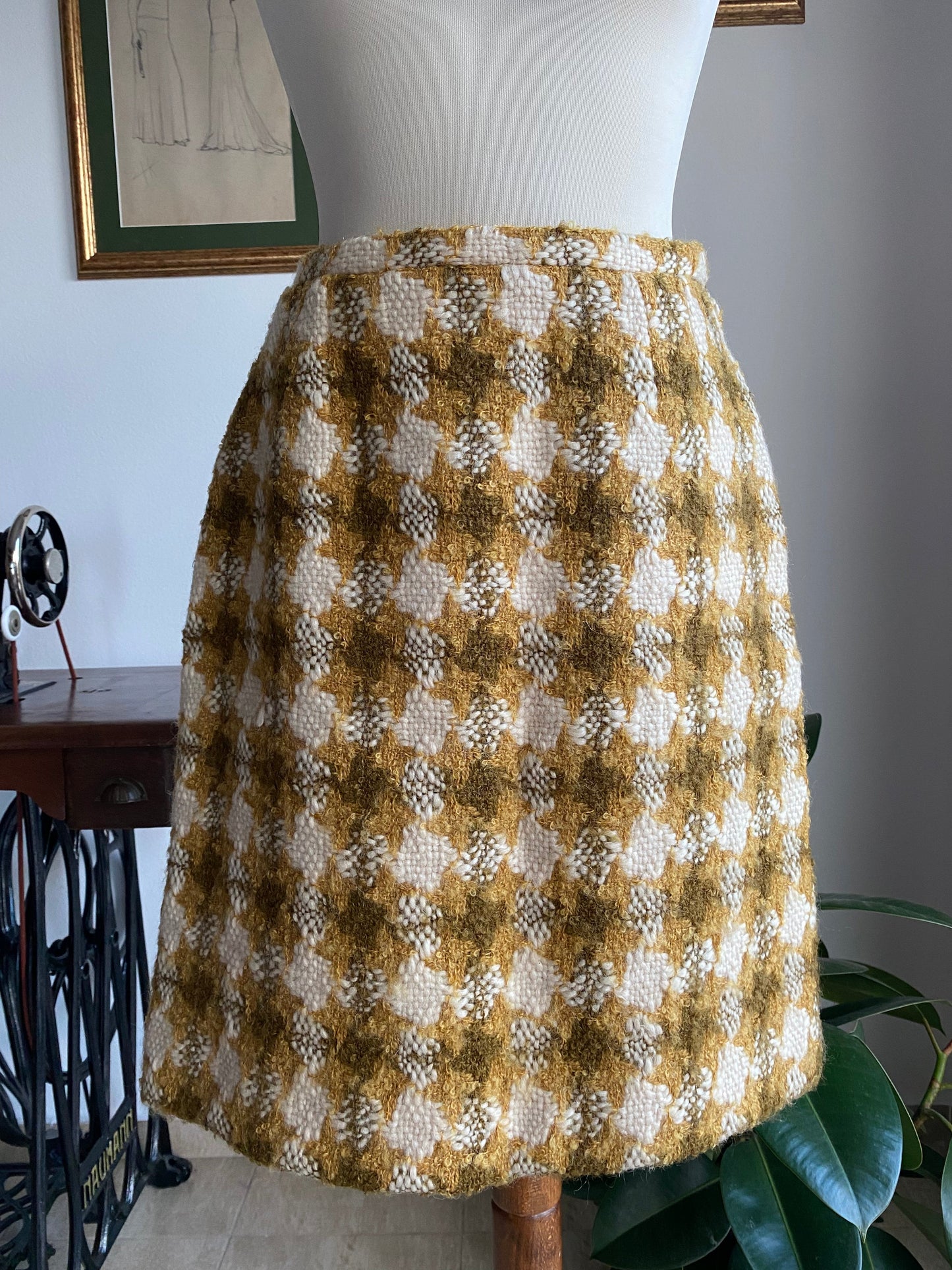 Tailleur anni ‘60 bouclé di lana - TG. 40/42