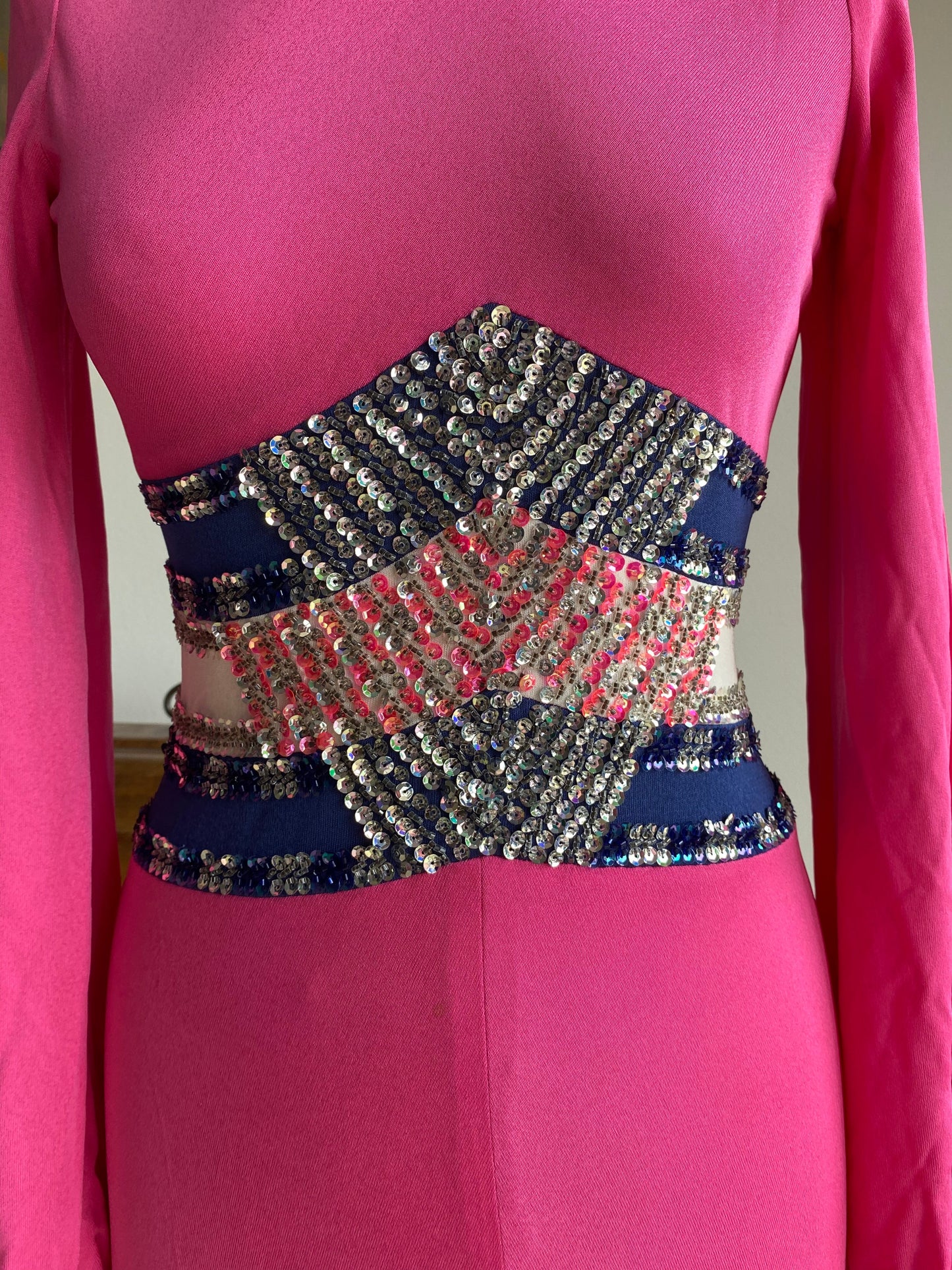 Abito rosa shocking anni ‘70 - TG. 38