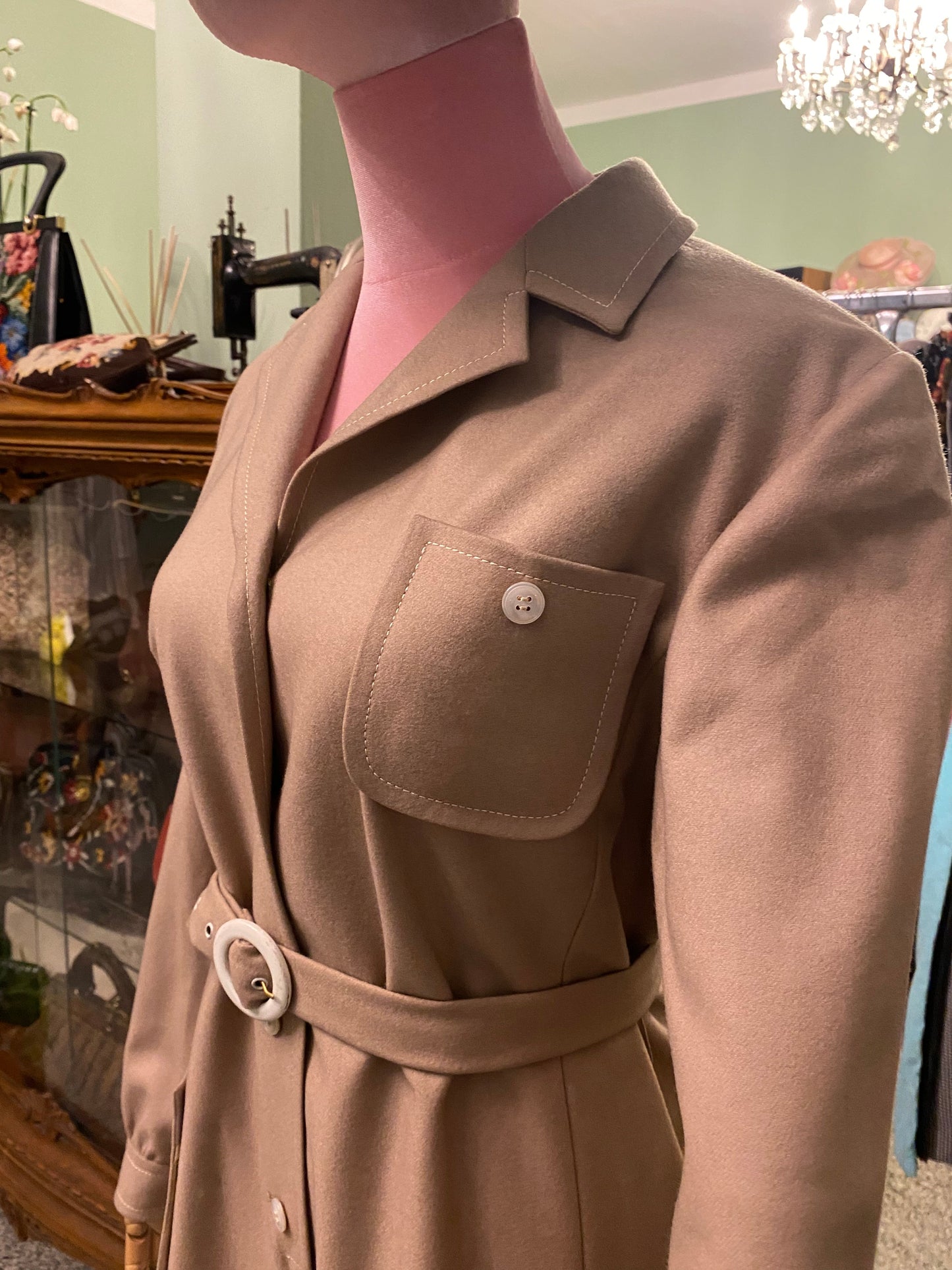 Abito beige in lanetta - TG. 46/48