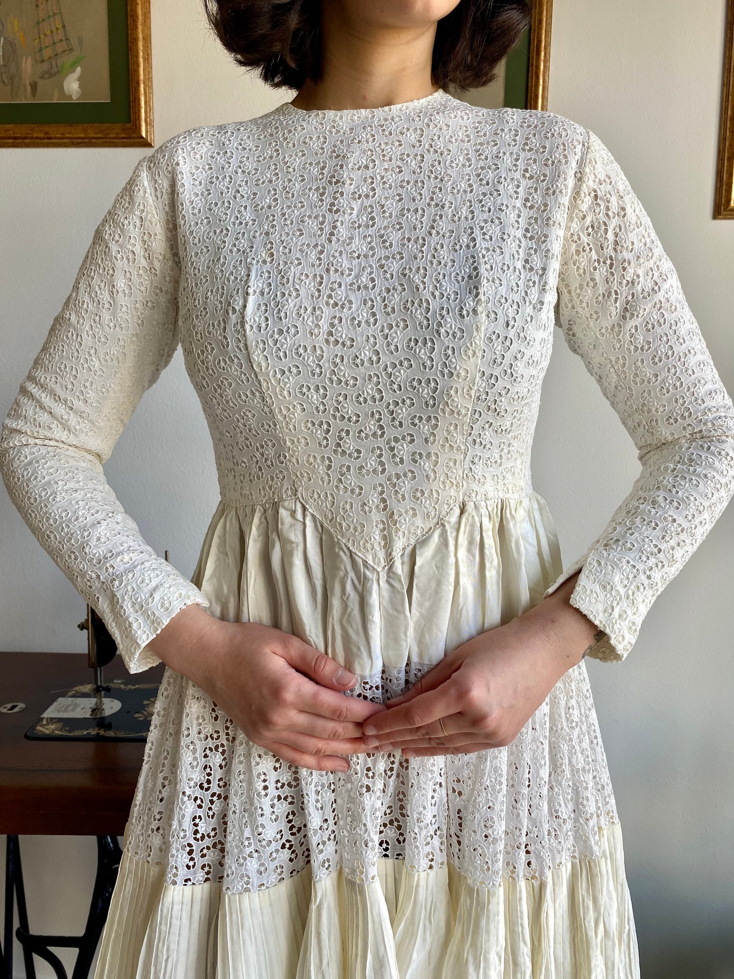 Abito anni ‘50 in pizzo - TG. 36/38
