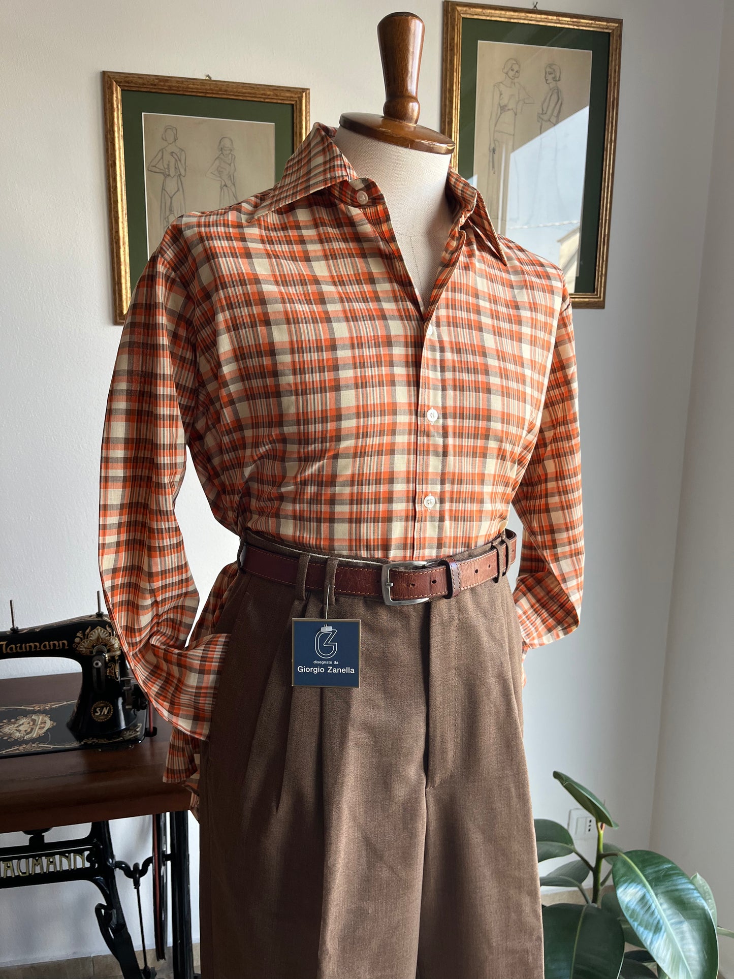 Camicia anni '70 arancione