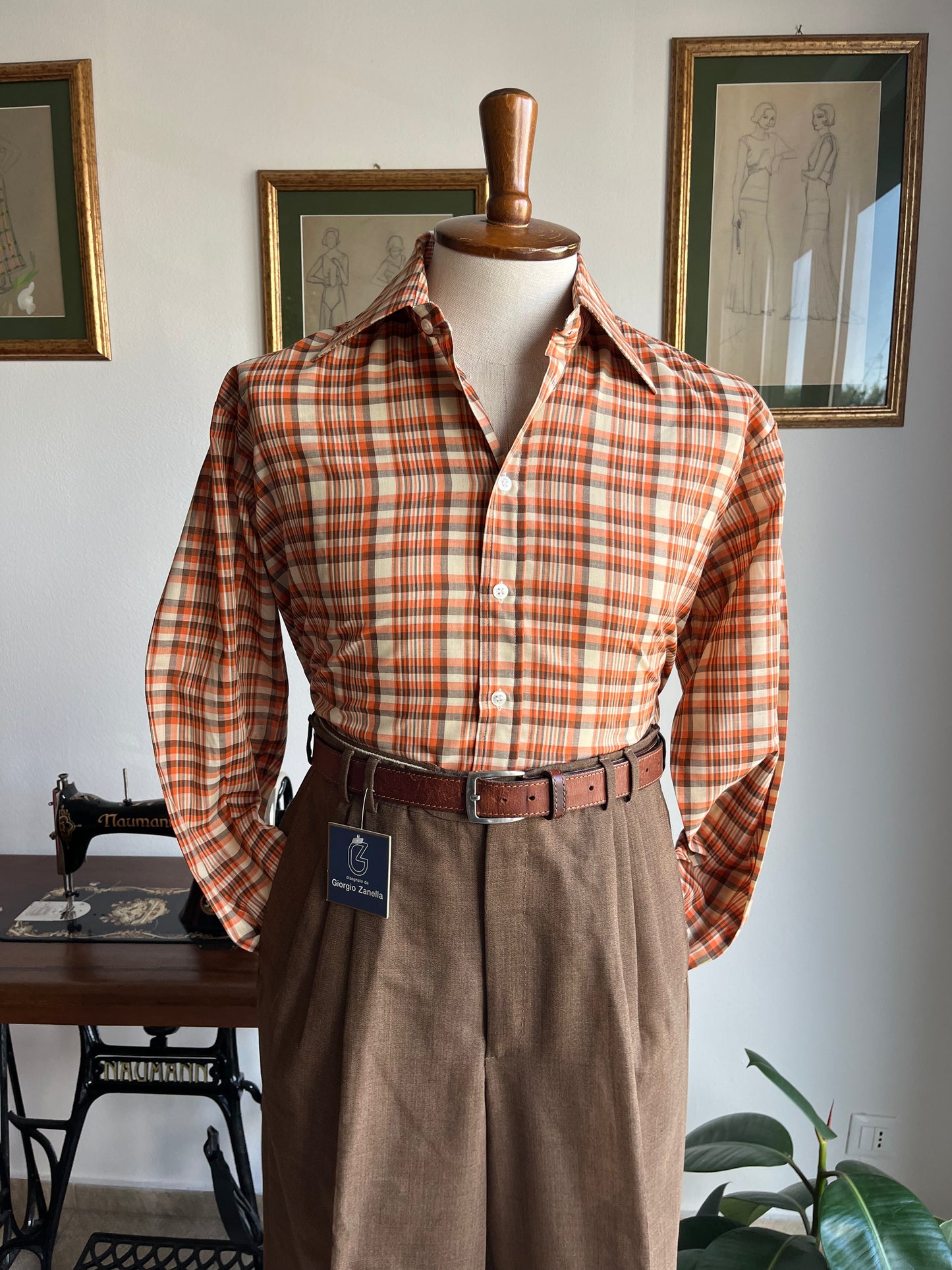 Camicia anni '70 arancione
