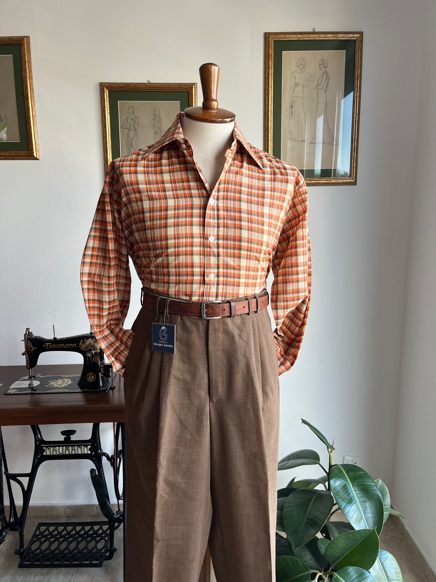 Camicia anni '70 arancione