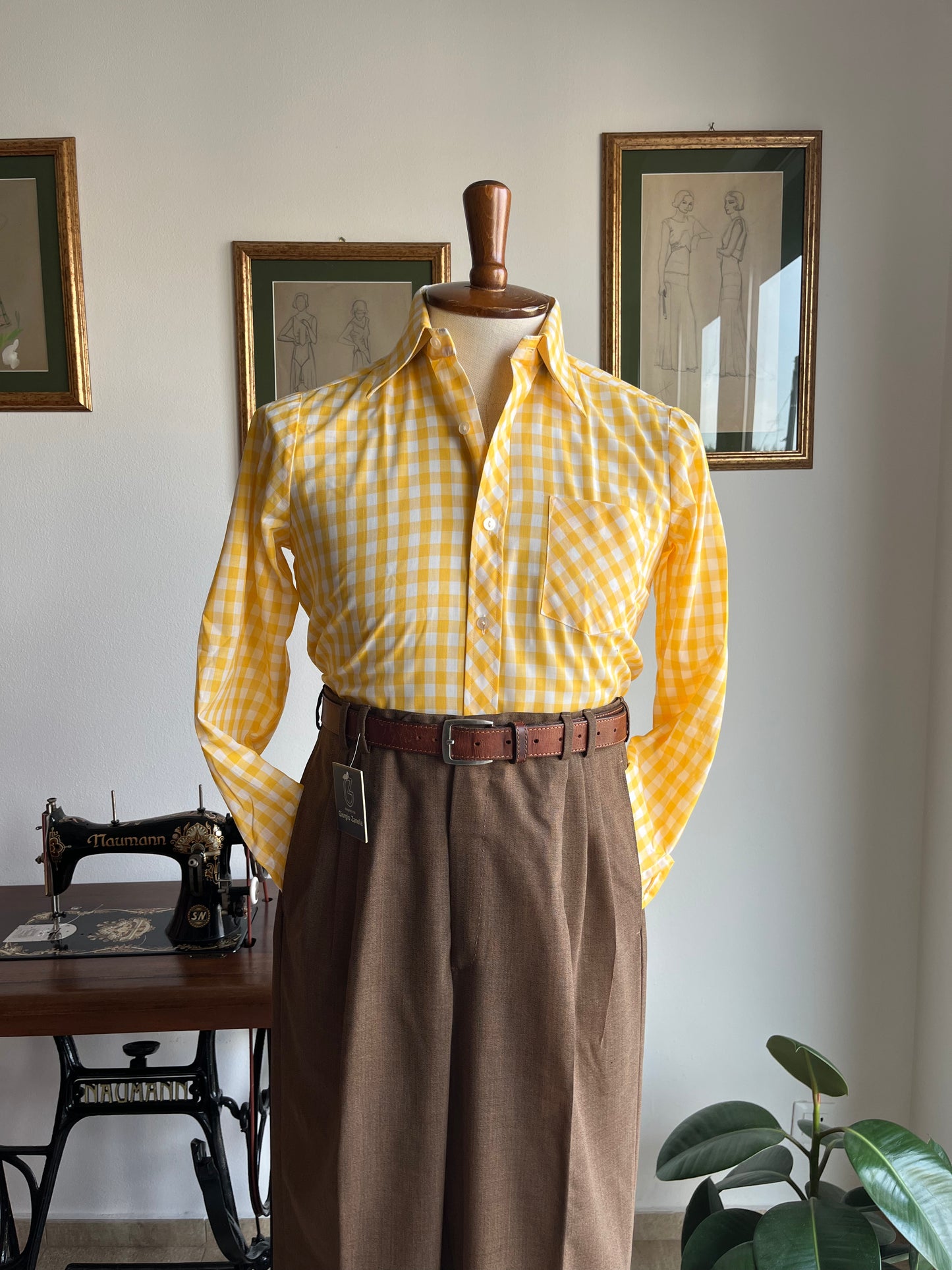 Camicia anni '70 vichy