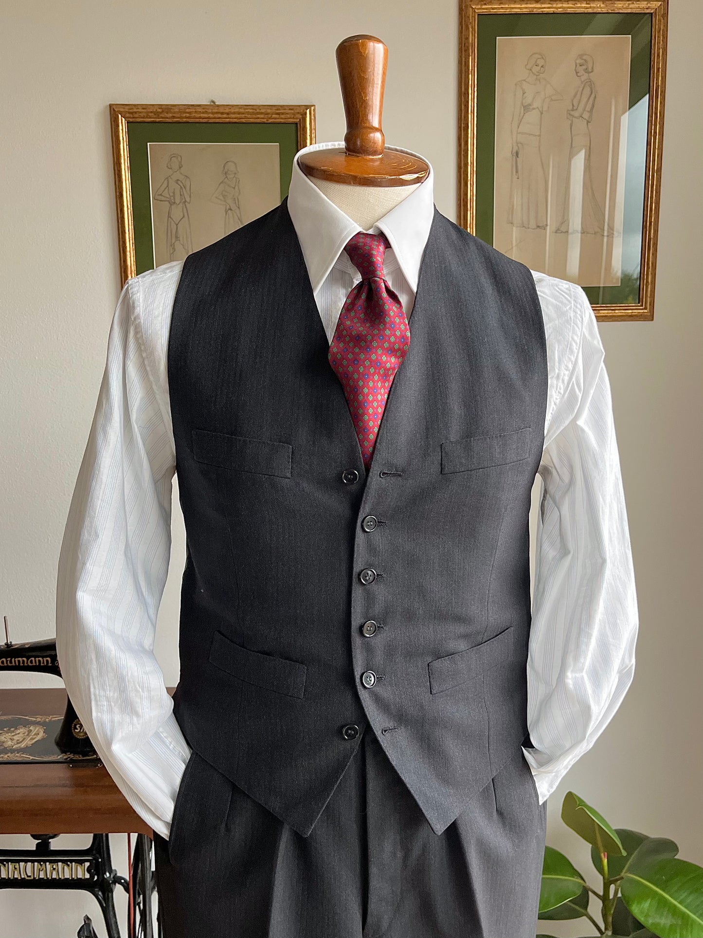 Completo tre pezzi sartoriale anni '60