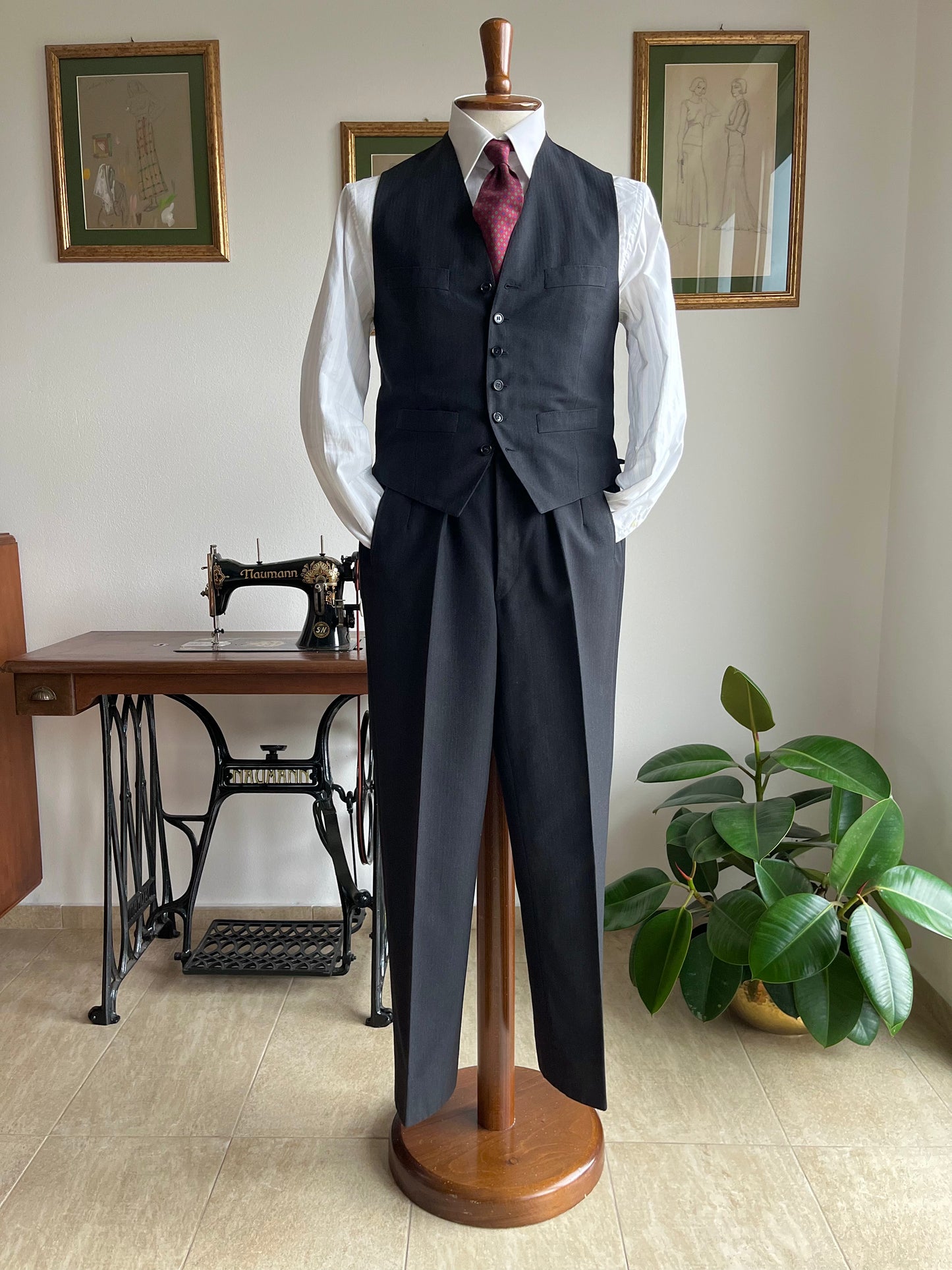 Completo tre pezzi sartoriale anni '60