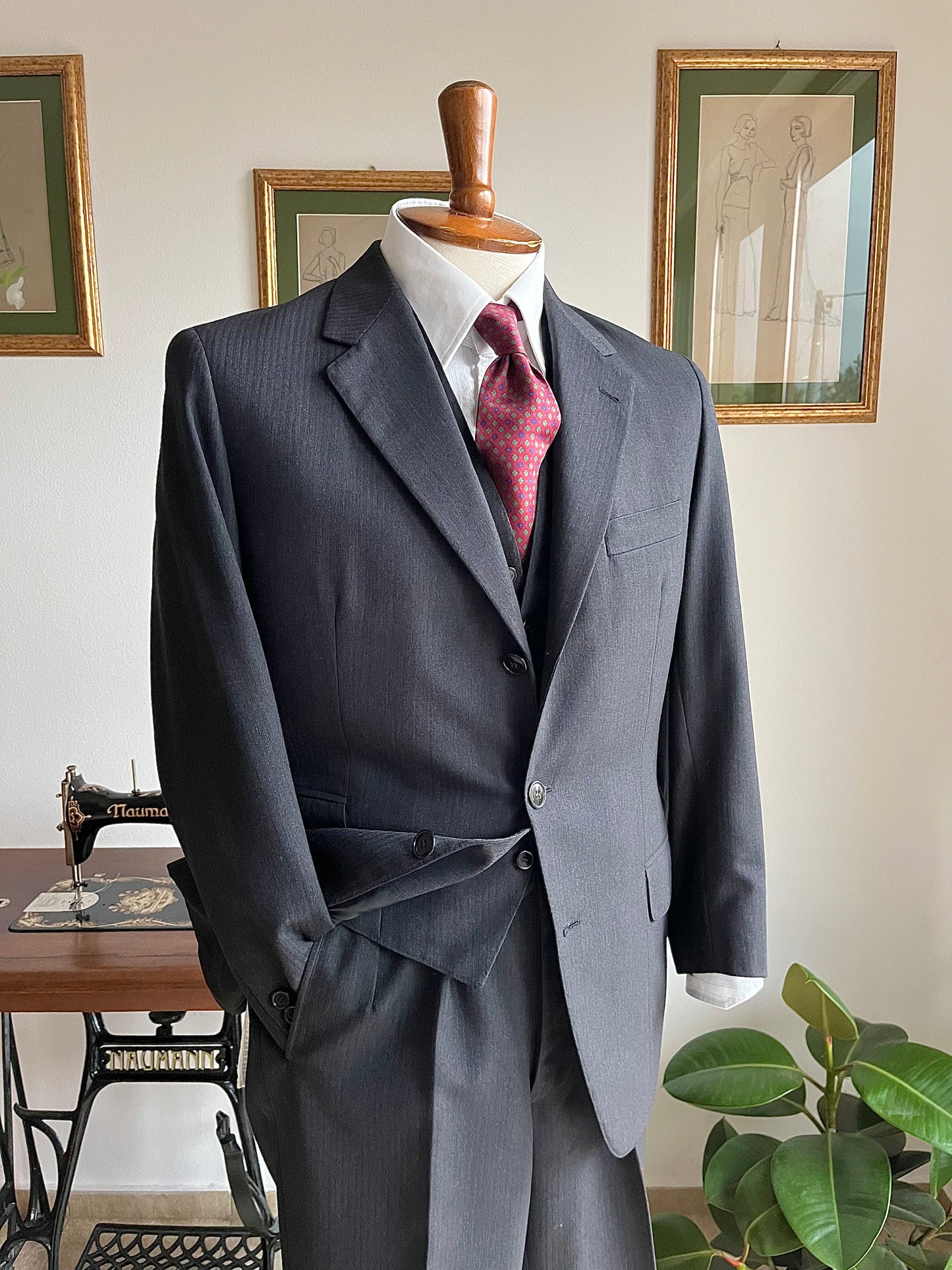 Completo tre pezzi sartoriale anni '60