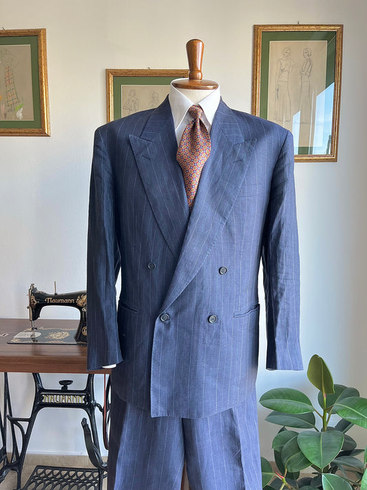 Completo anni '80 in puro lino tg. 54-56