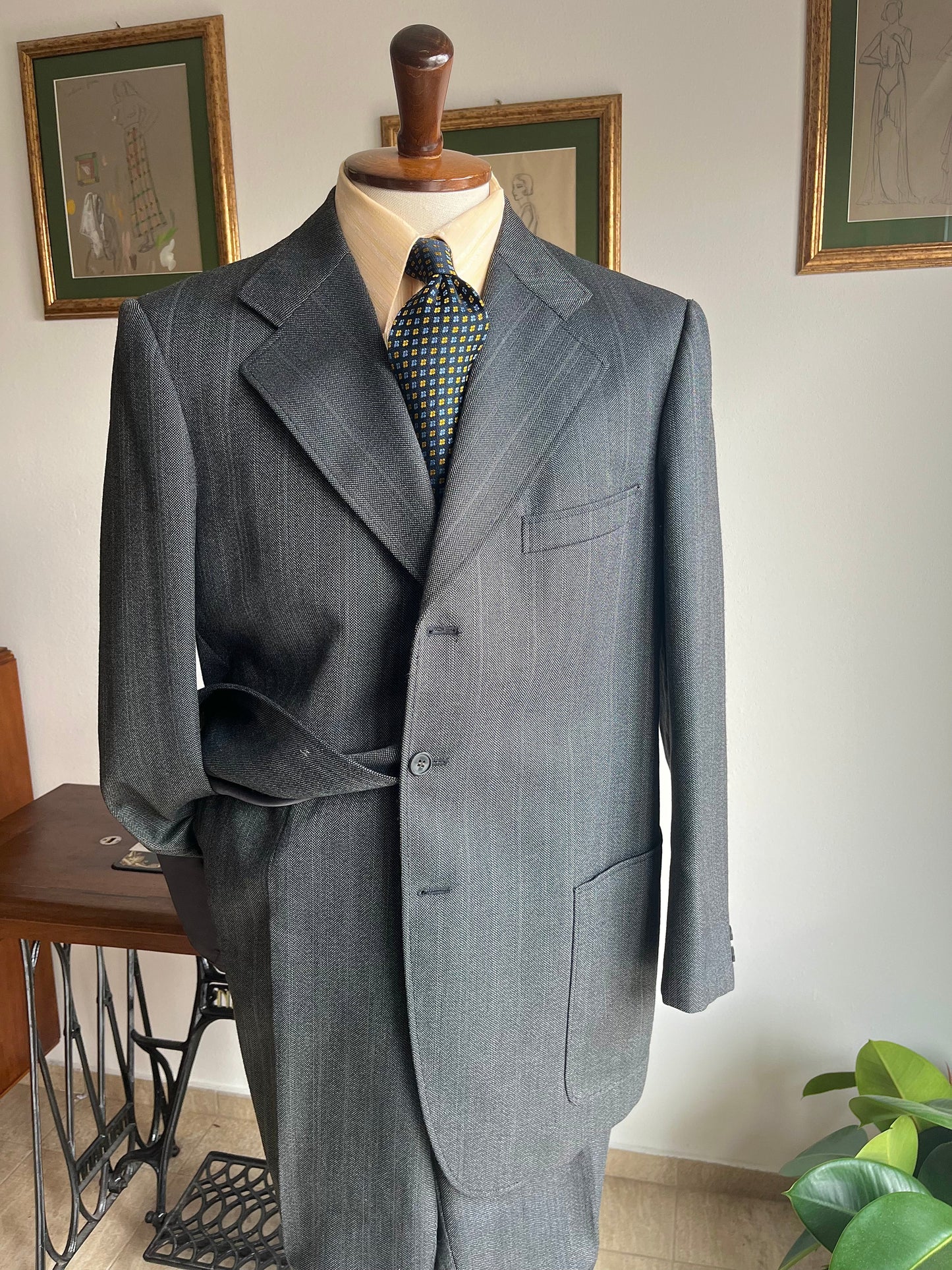 Completo anni '70 gessato