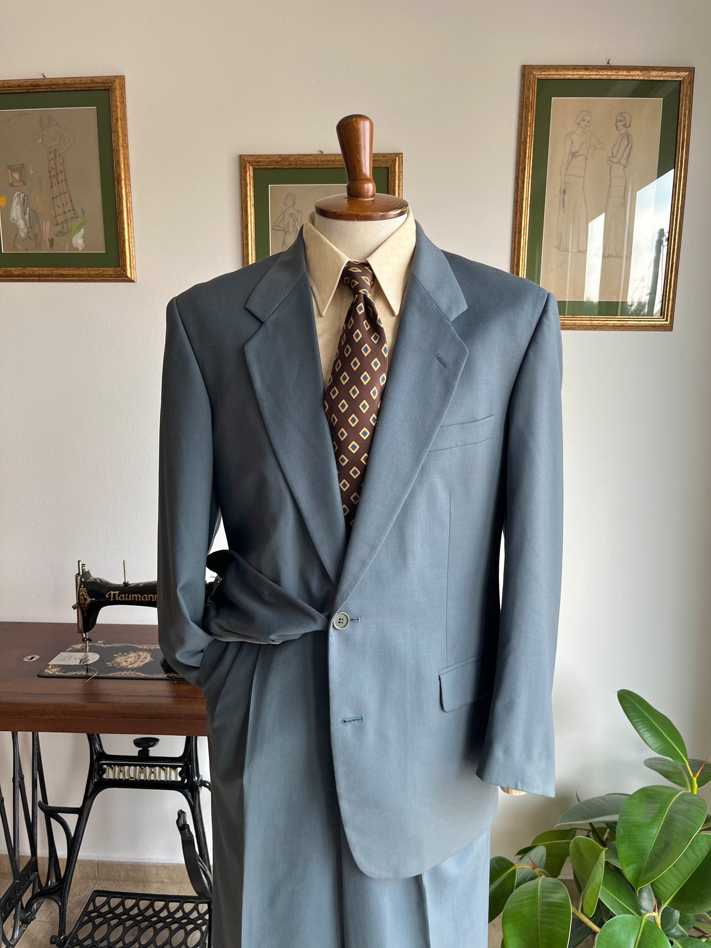 Completo anni '80 verde acqua
