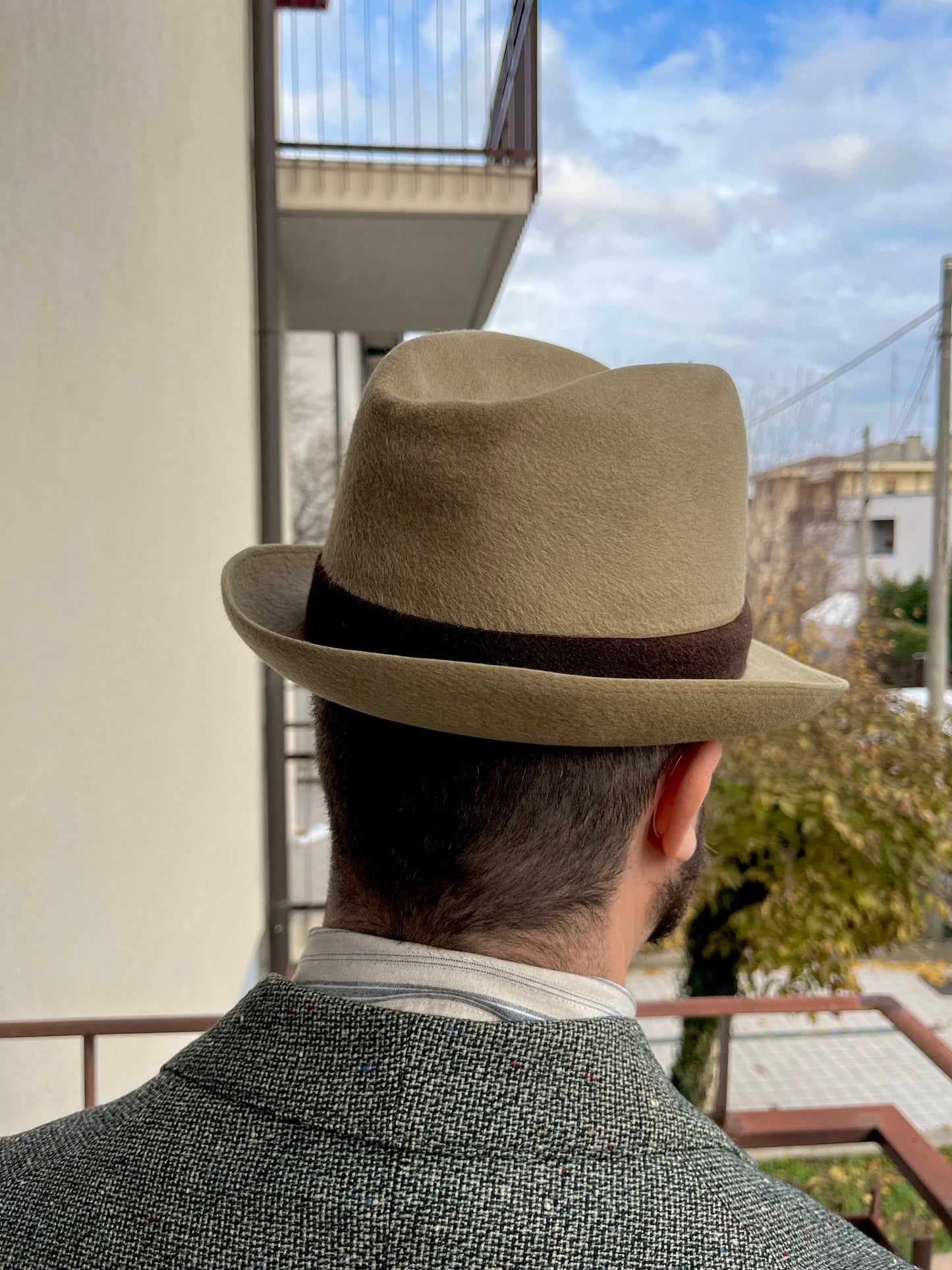 Trilby in feltro anni ‘70 colore beige