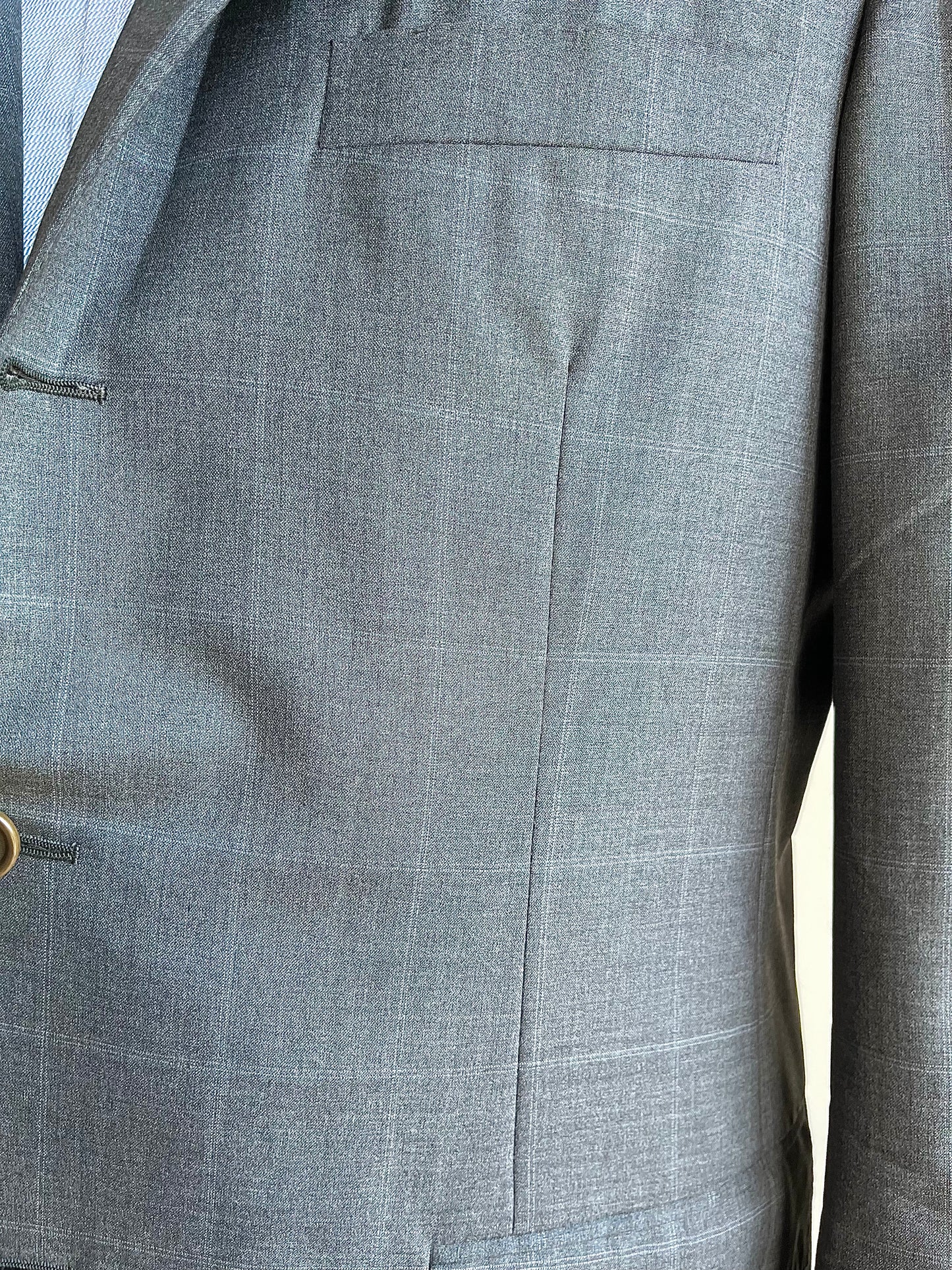 Completo windowpane spalla a camicia