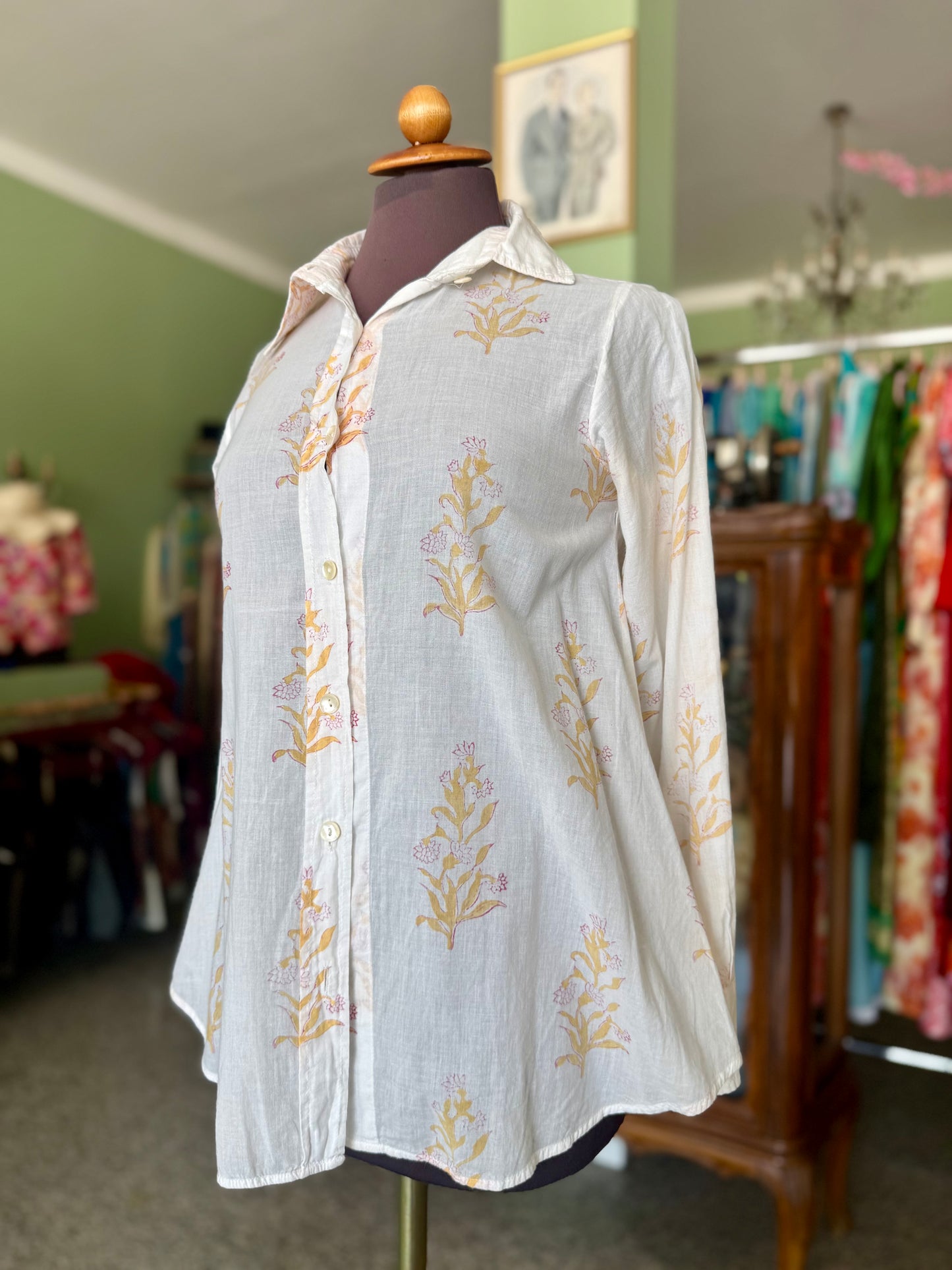 Camicia anni ‘70 in mussola di cotone - TG. 38