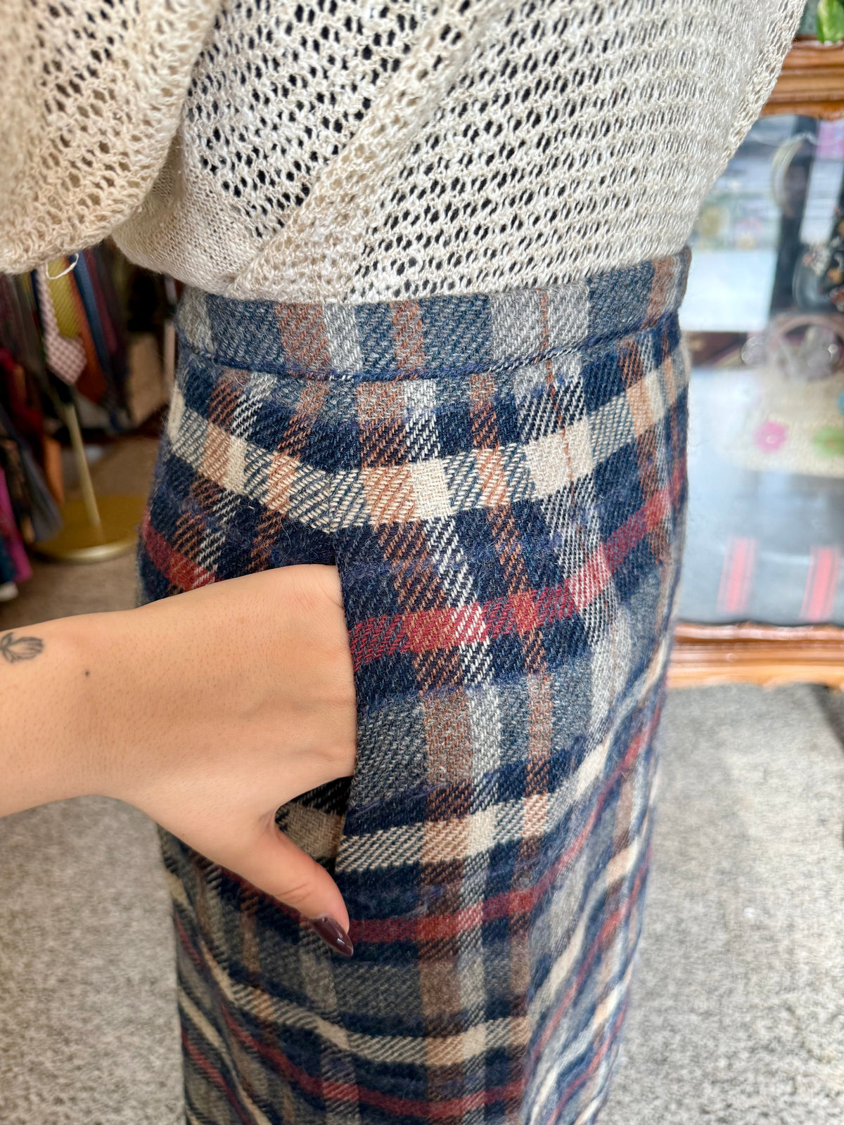 Gonna classica in pura lana tartan - TG. 42/44