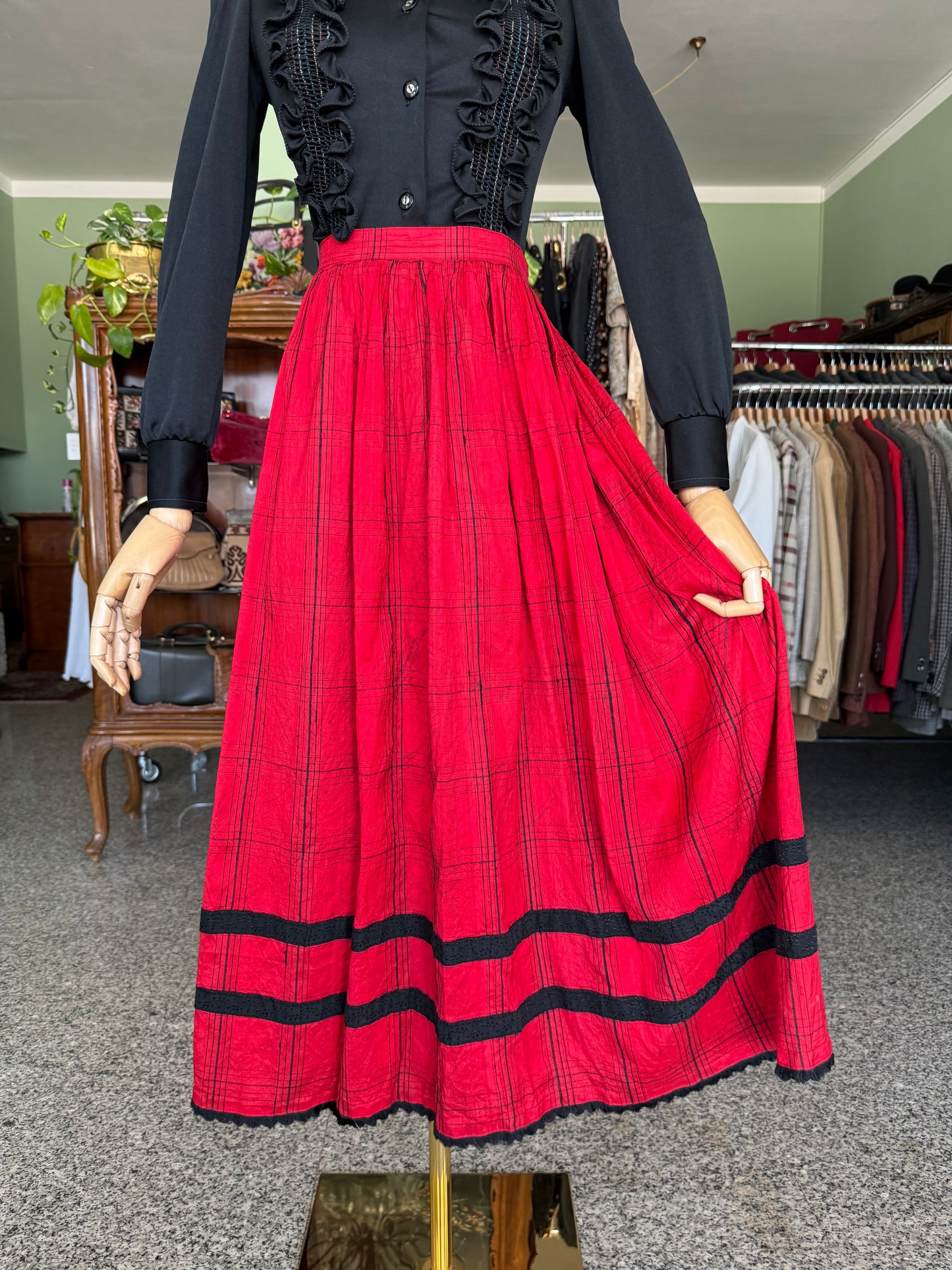 Gonna a ruota rossa folk - TG. 38/40