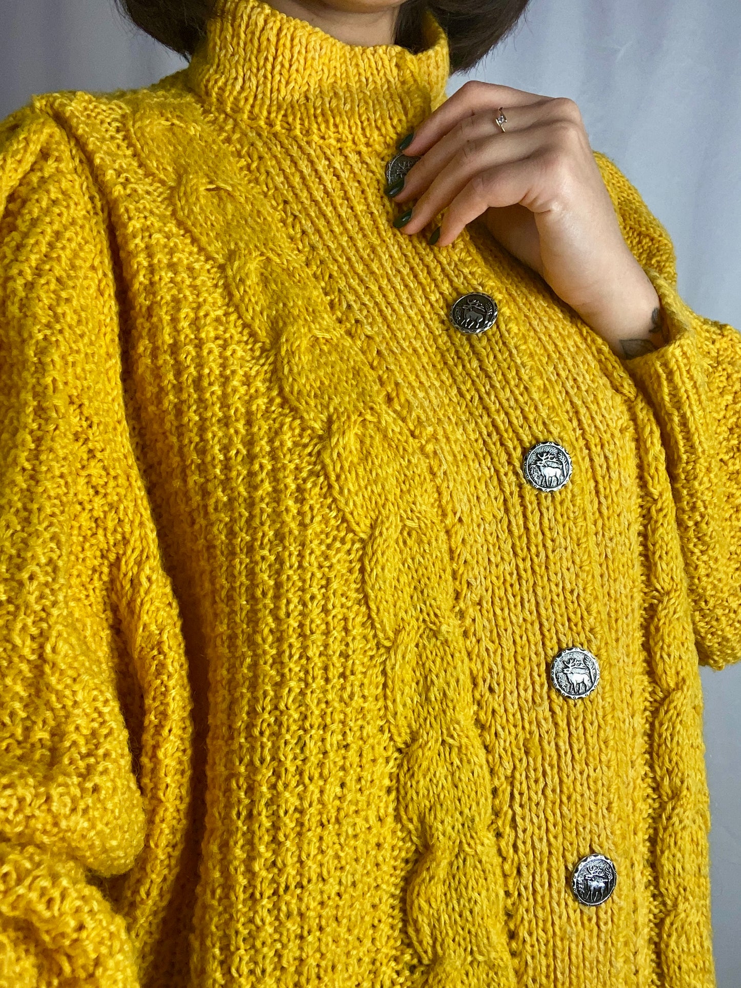 Cardigan tirolese giallo - TG. 60 - 64