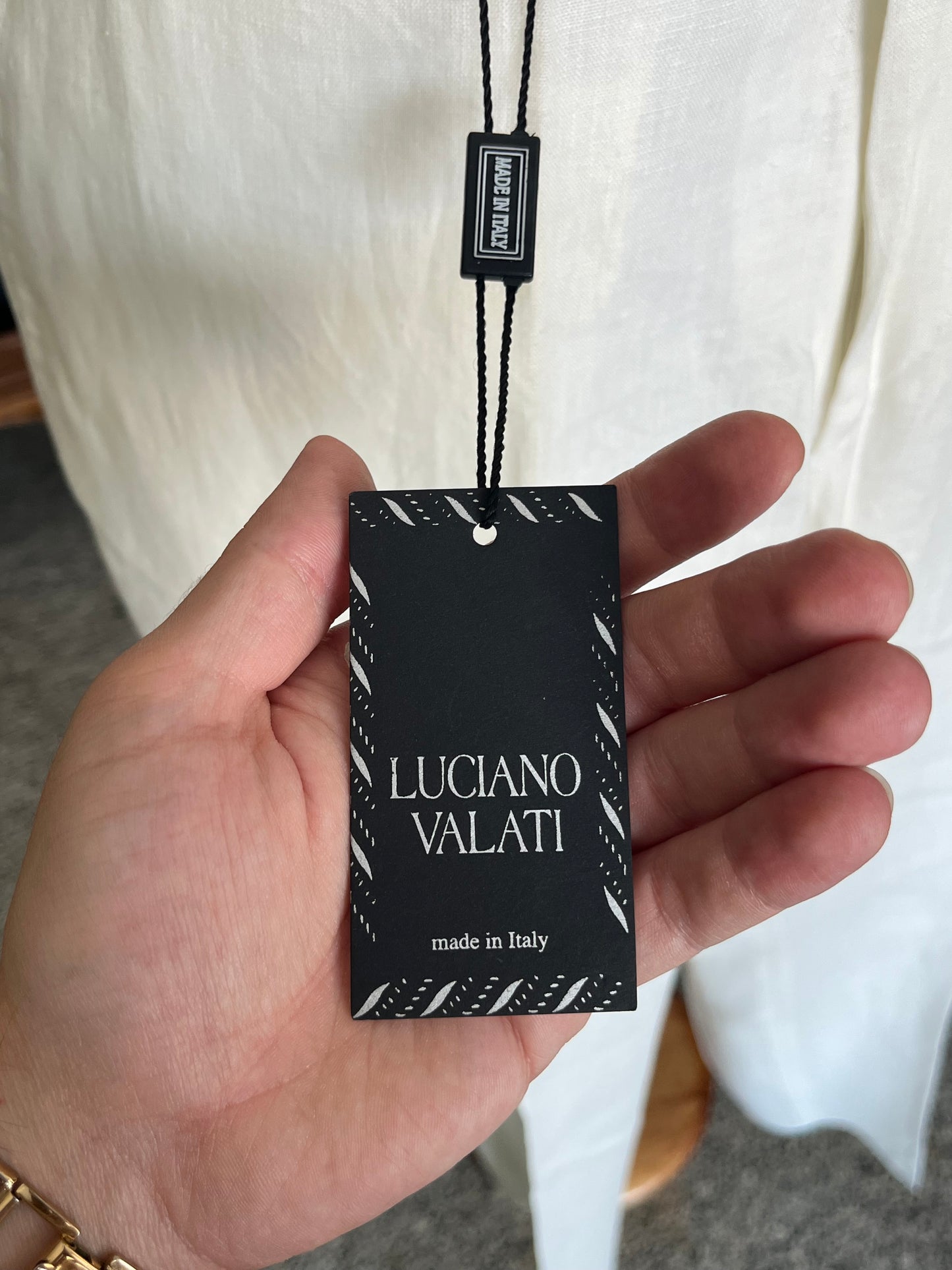 Calzoni anni ‘90 lino off-white NOS tg. 56