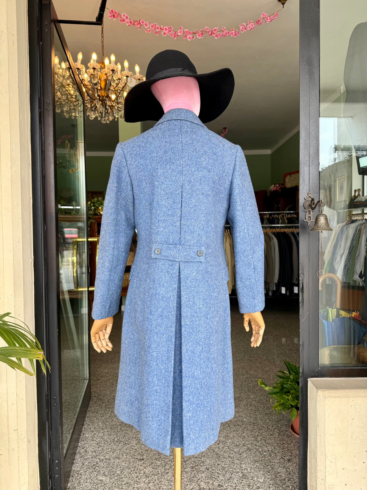 Cappotto NOS ceruleo pura lana vergine - TG. 40/42