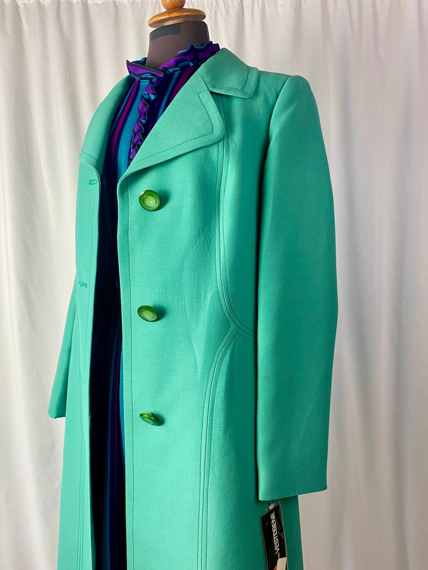 Cappotto anni ‘70 acquamarina - TG. 40