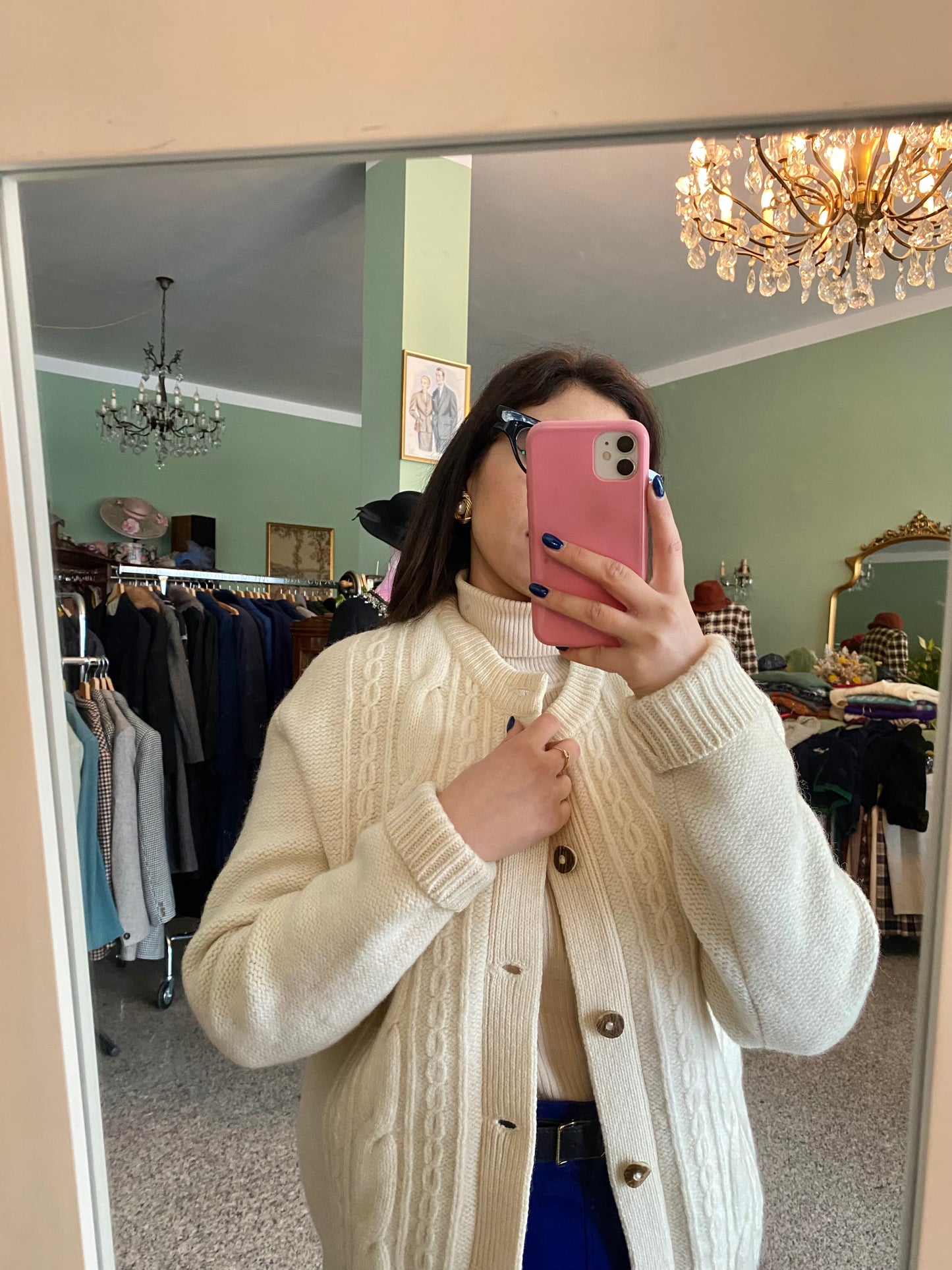 Cardigan tirolese panna - TG. 44/46
