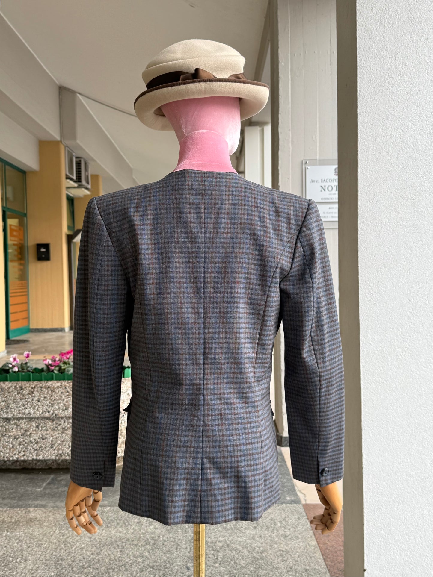Giacca fantasia check - TG. 40/42