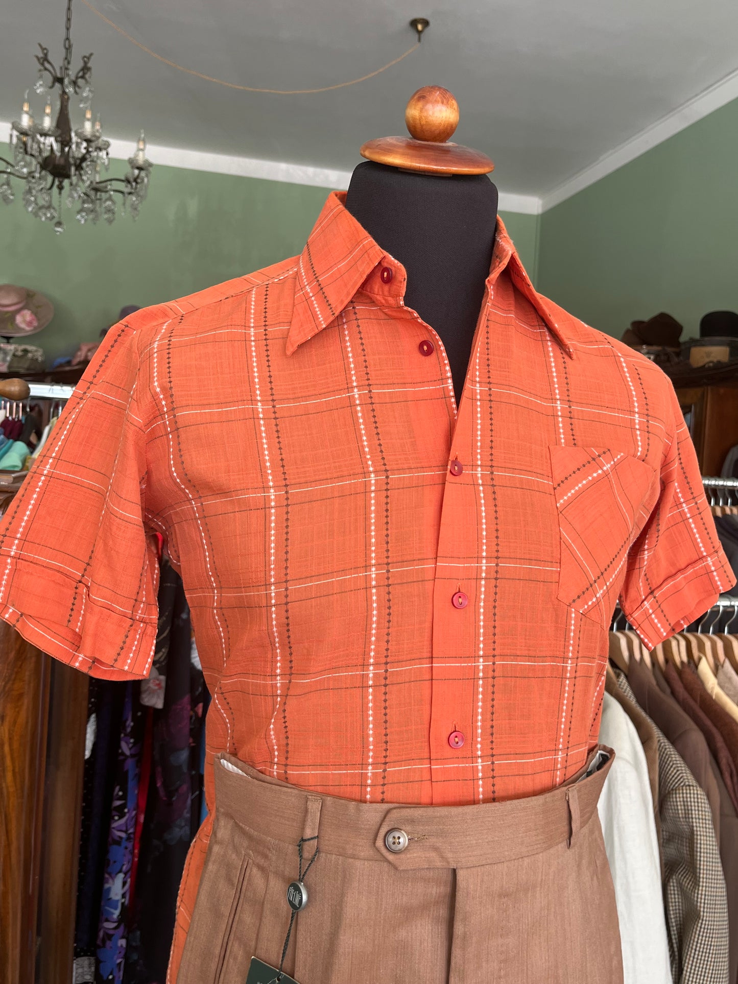 Camicia anni ‘70 a maniche corte tg. S-M