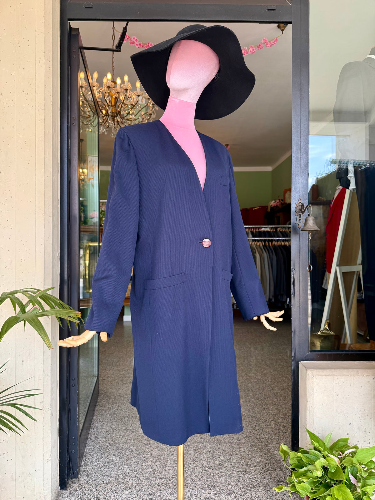 Soprabito anni ‘80 blu navy - TG. 46/48
