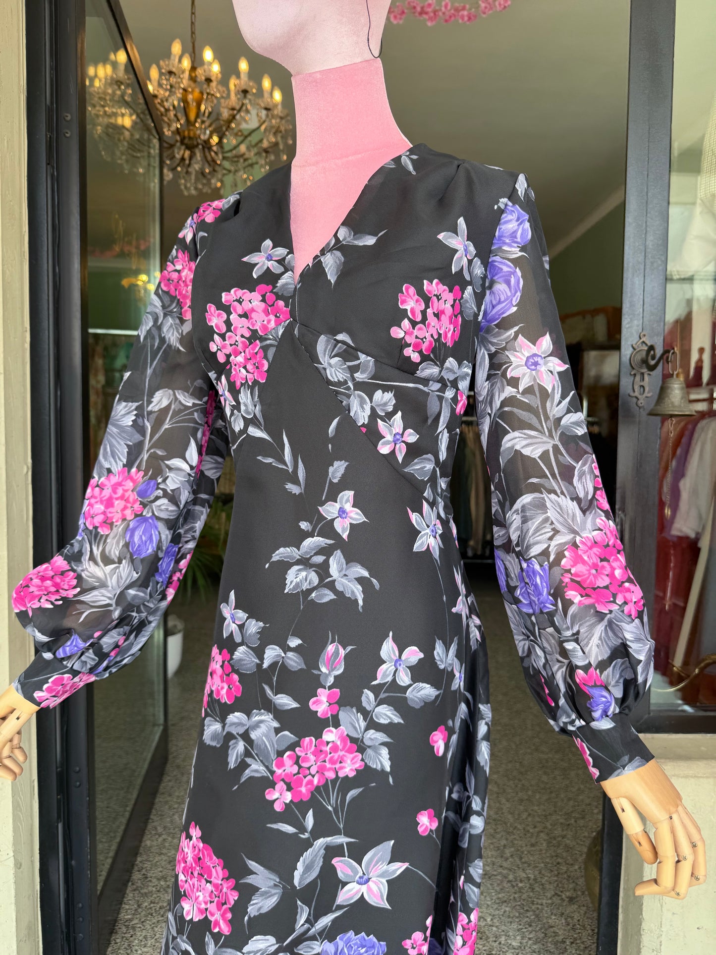 Maxi dress anni ‘70 floreale - TG. 44/46