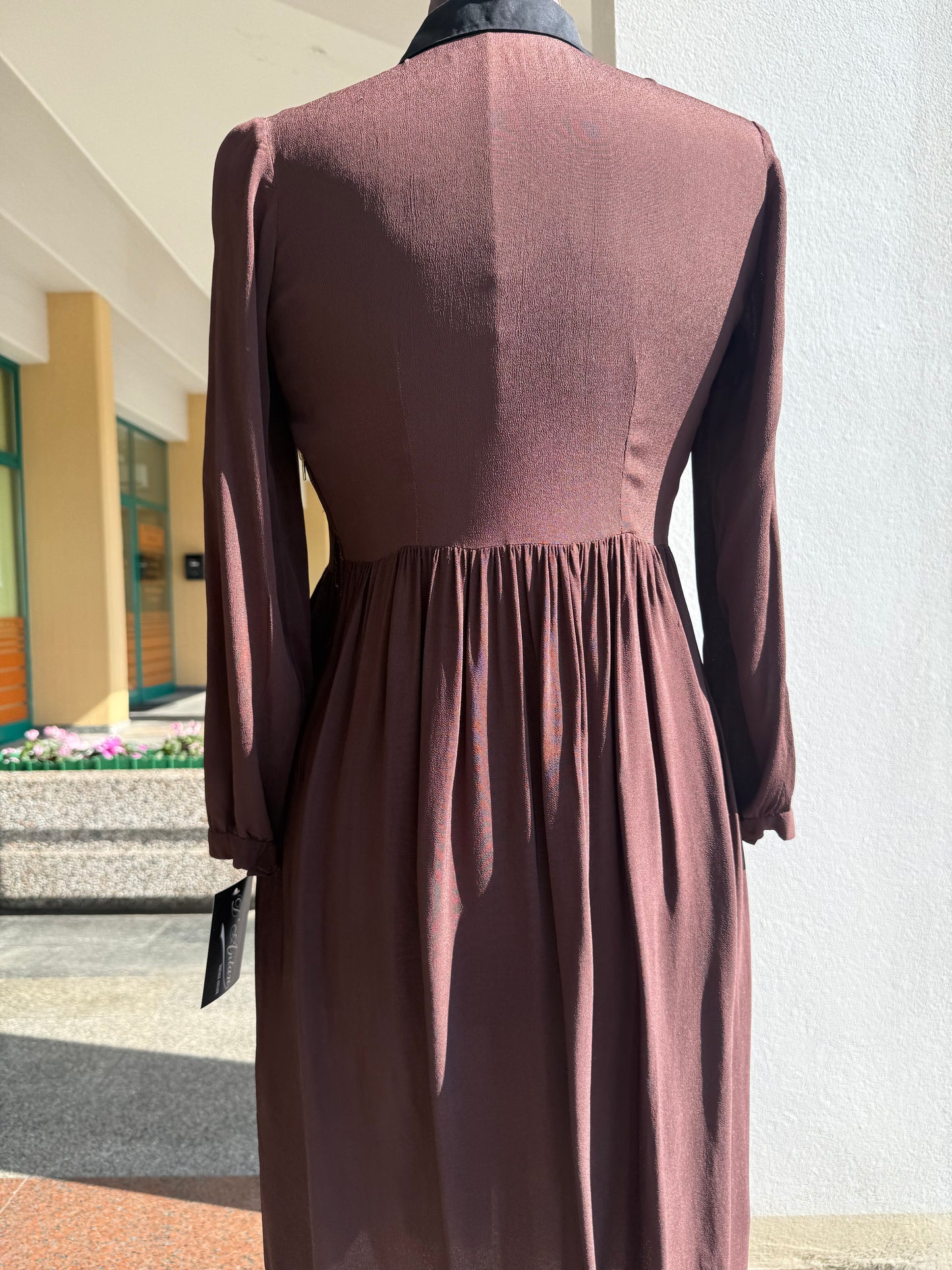 Abito in seta marrone - TG. 38/40