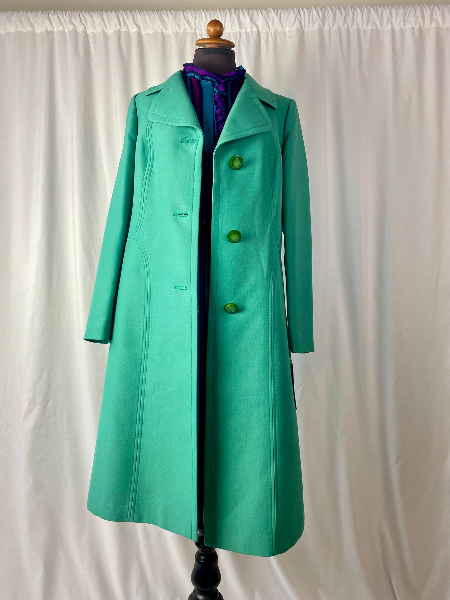 Cappotto anni ‘70 acquamarina - TG. 40