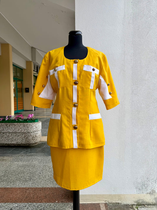 Tailleur anni ‘80 giallo sole - TG. 40