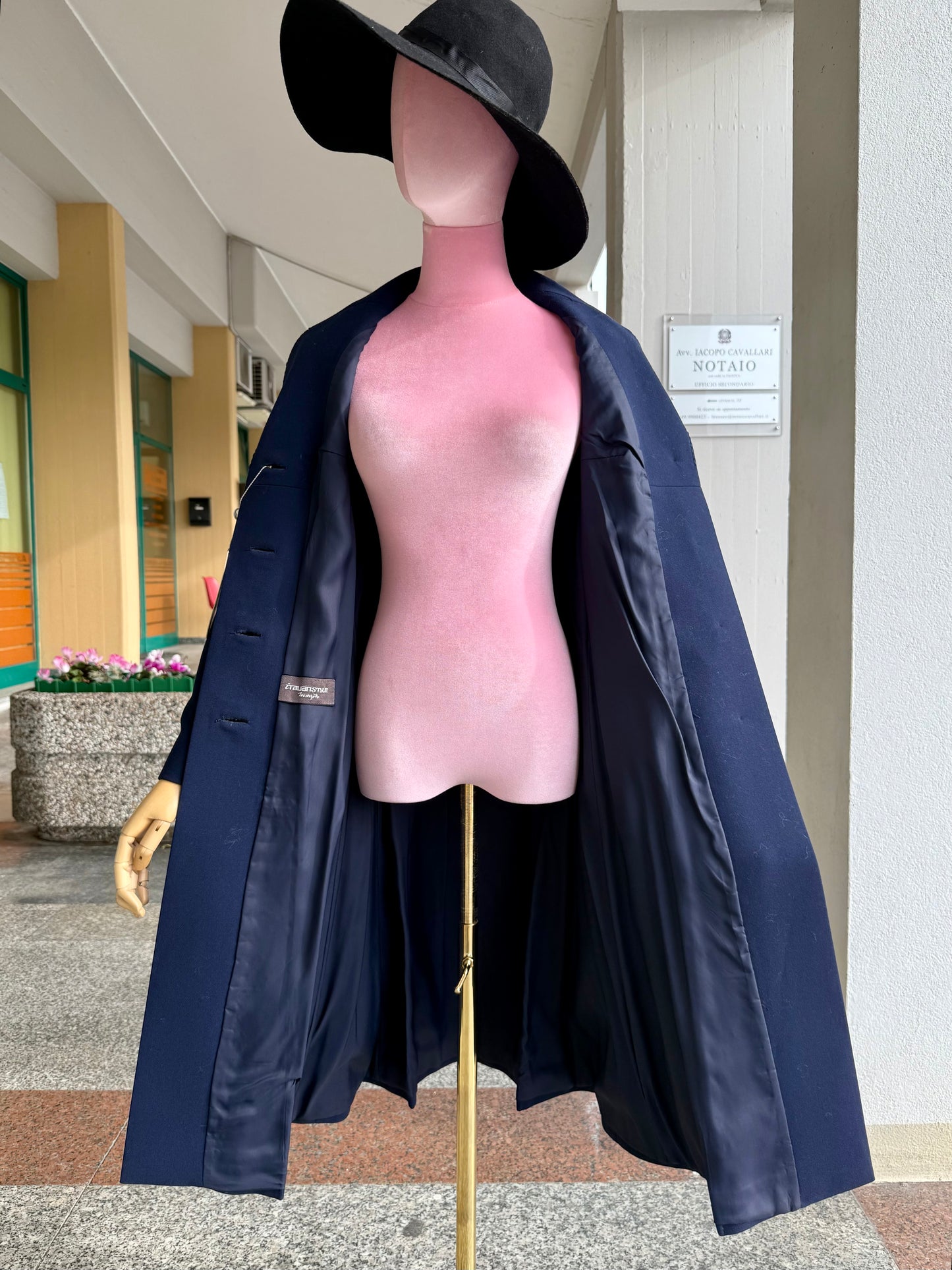 Cappotto anni ‘70 tessuto Marzotto - TG. 38