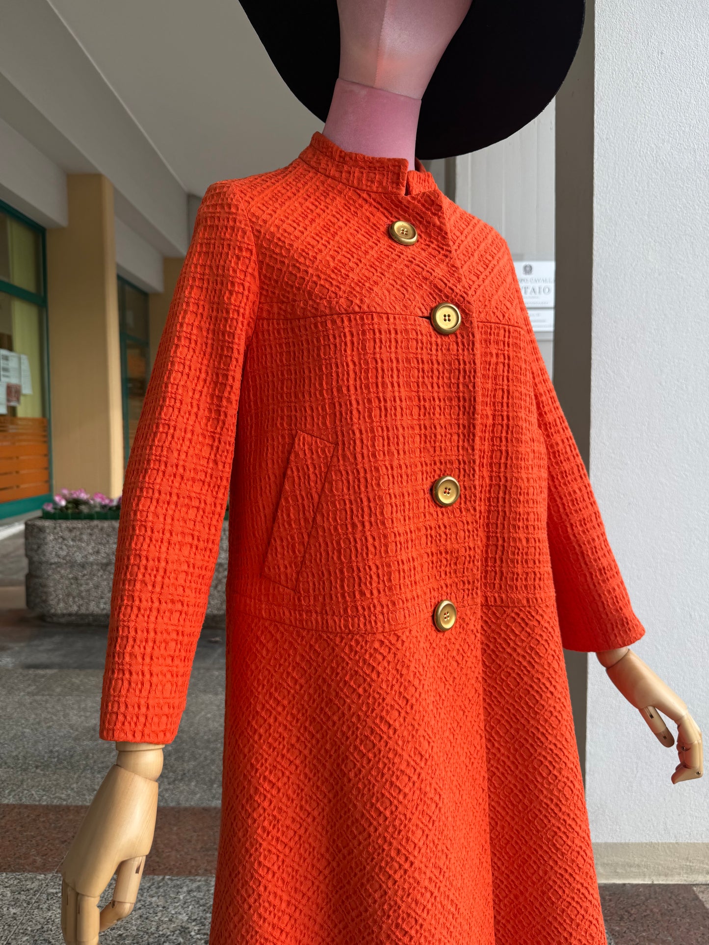Cappotto anni ‘60 arancione - TG. 40/42