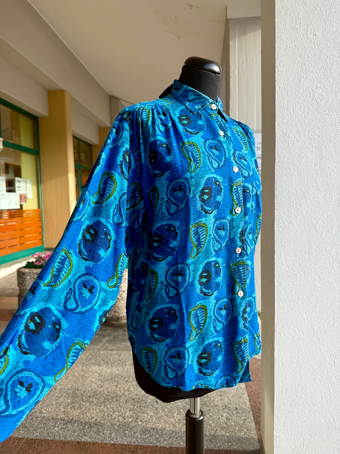 Camicia anni ‘80 turchese - TG. 44/46