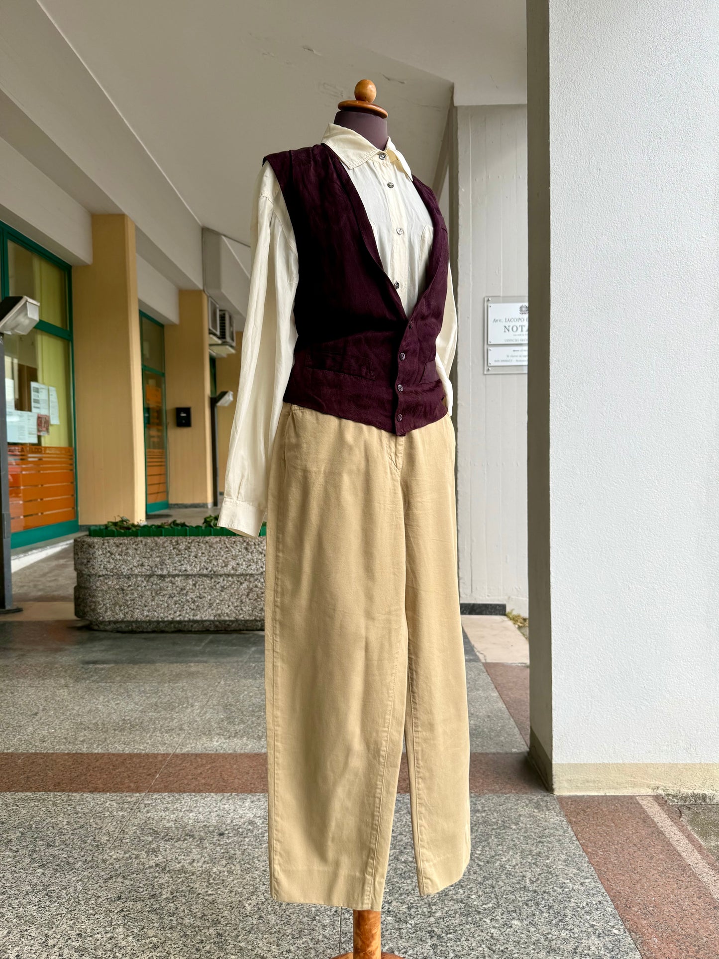 Pantaloni sabbia Benetton - TG. 44/46