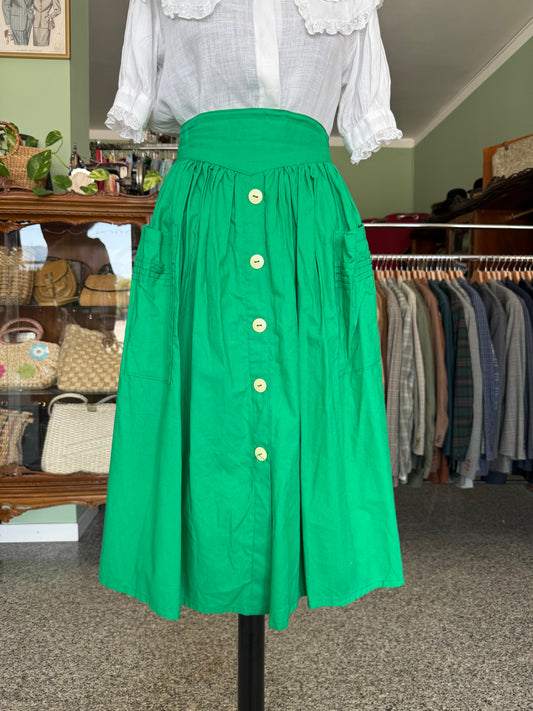 Gonna verde prato stile ‘50s - TG. 50