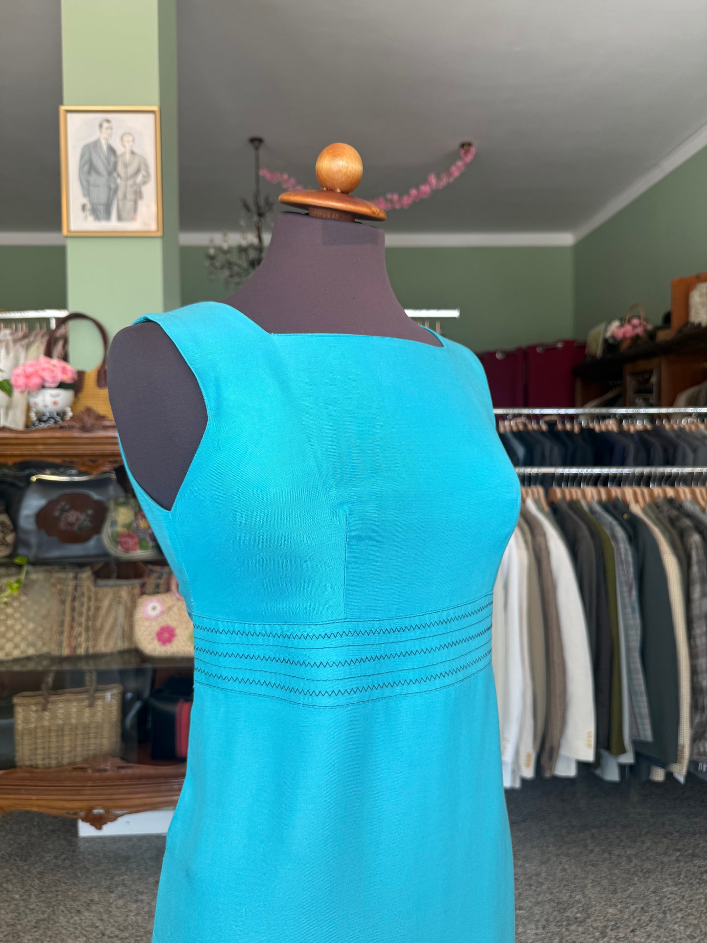 Mini dress anni ‘60 turchese - TG. 38/40
