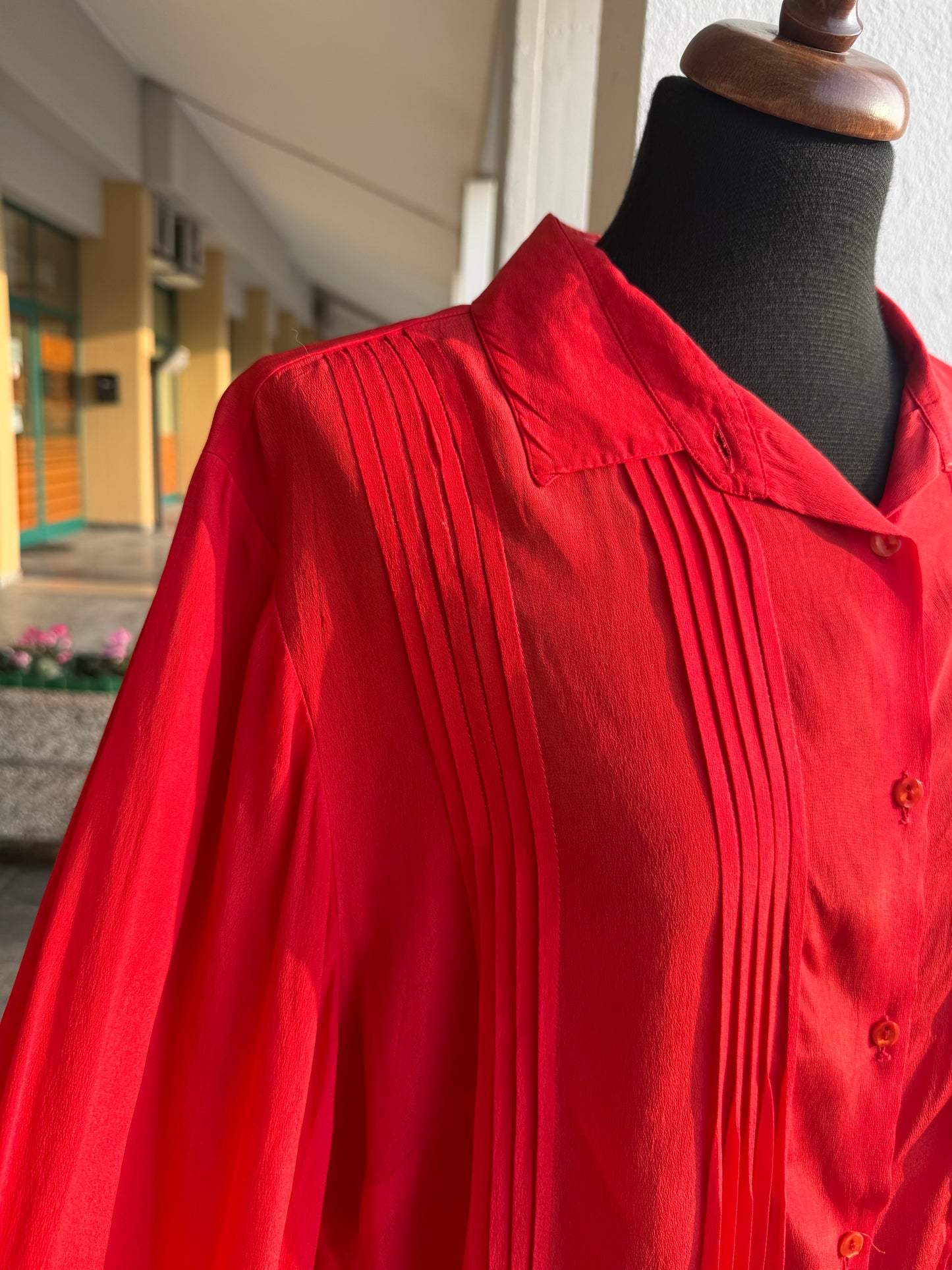 Camicia rossa misto seta - TG. 48/50