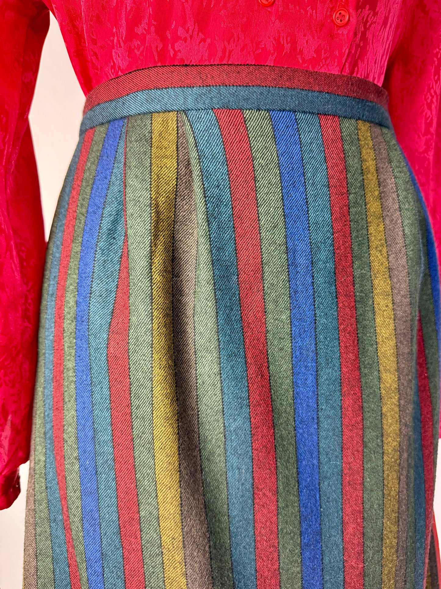 Gonna sartoriale a portafoglio in pura lana - TG. 46