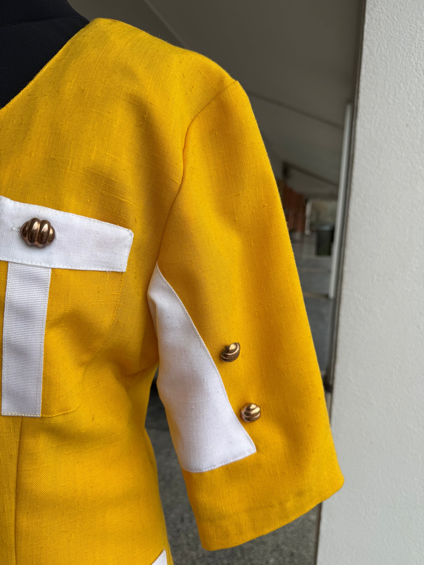 Tailleur anni ‘80 giallo sole - TG. 40
