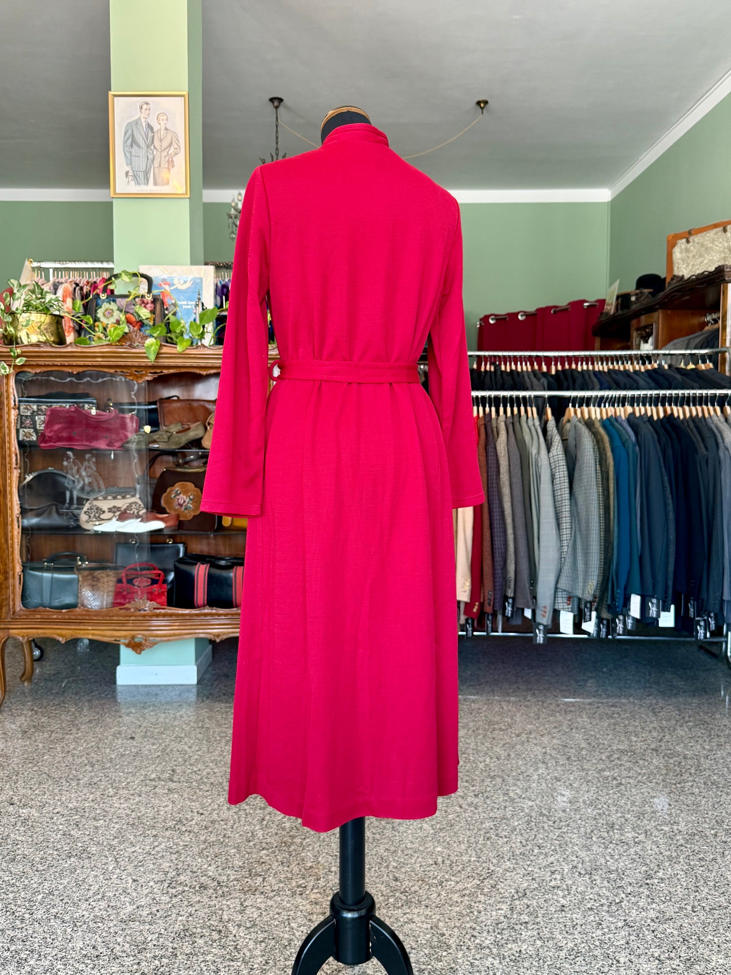 Abito rosso con cintura - TG. 44/46