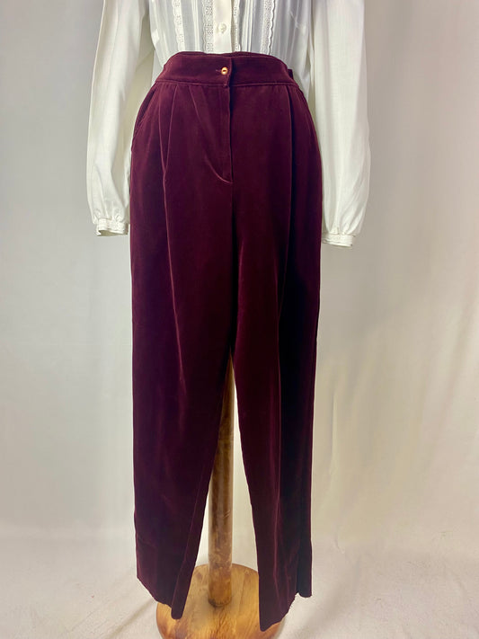 Pantaloni in velluto Borgogna - TG. 38