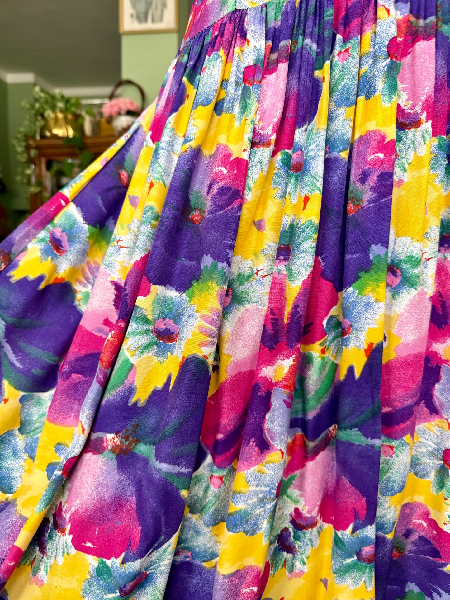 Abito floreale anni ‘80 - TG. 40