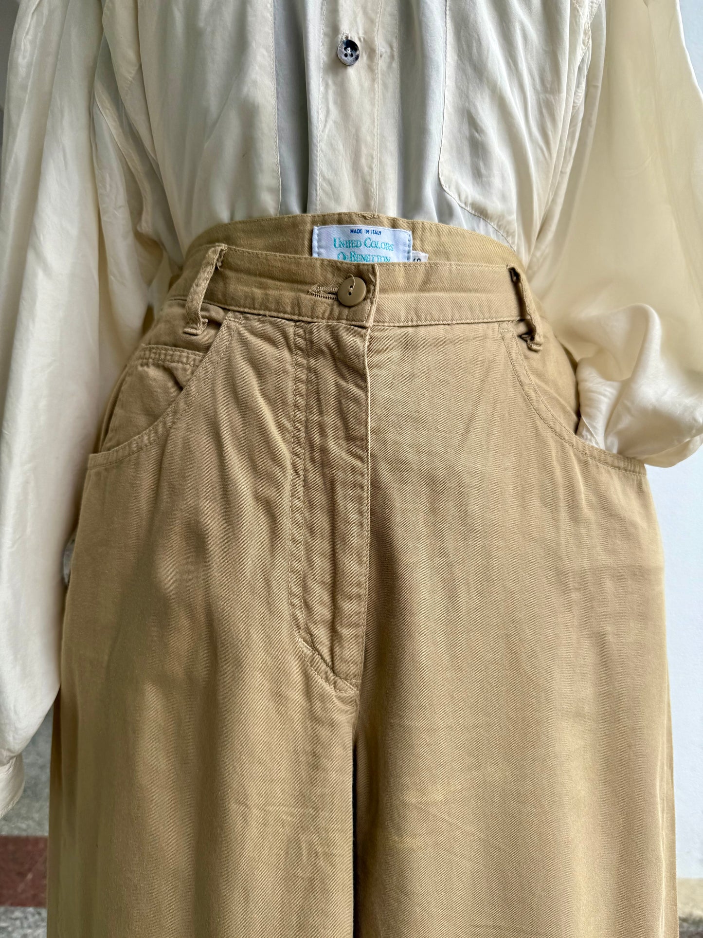 Pantaloni sabbia Benetton - TG. 44/46
